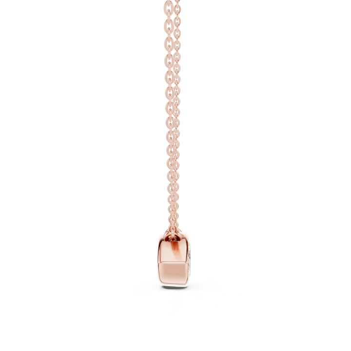 Marquise Aura Bezel Solitaire Diamond Pendant