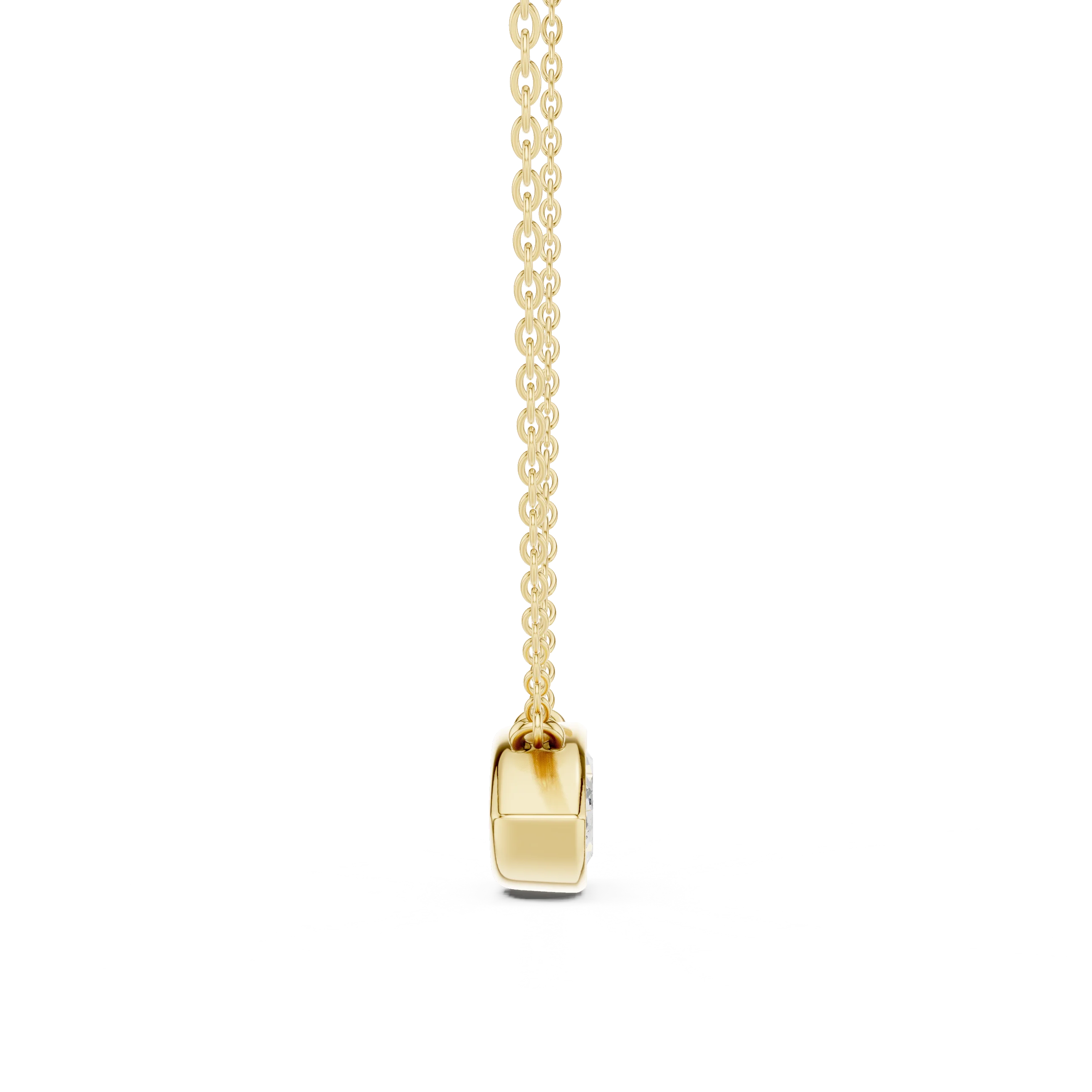 Marquise Aura Bezel Solitaire Diamond Pendant