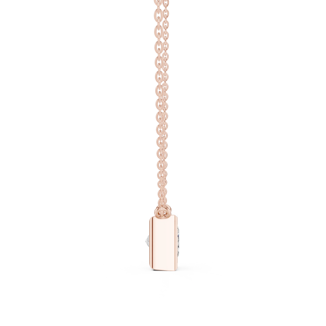 Radiant Frame Solitaire Diamond Pendant