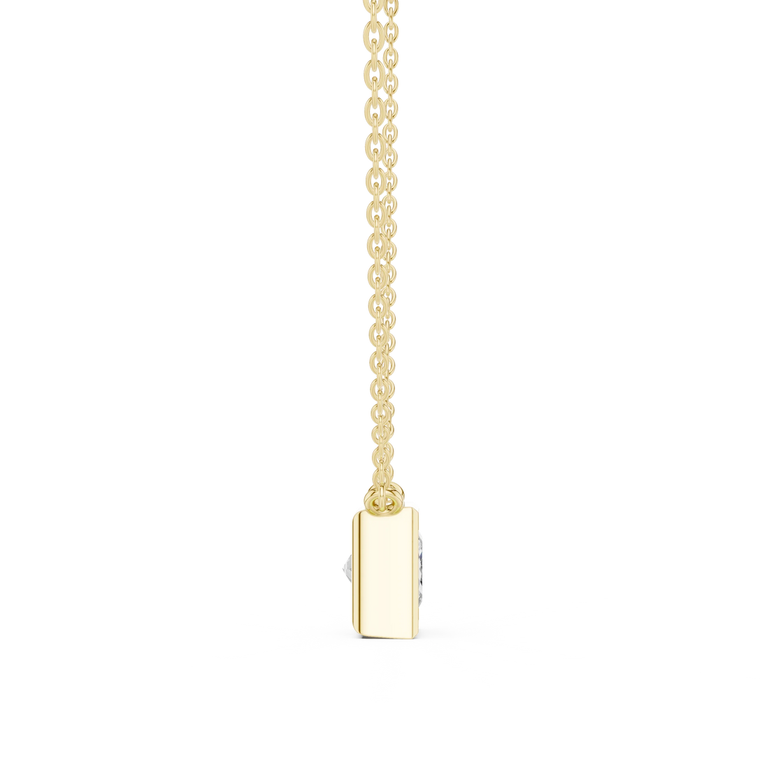Princess Frame Solitaire Diamond Pendant