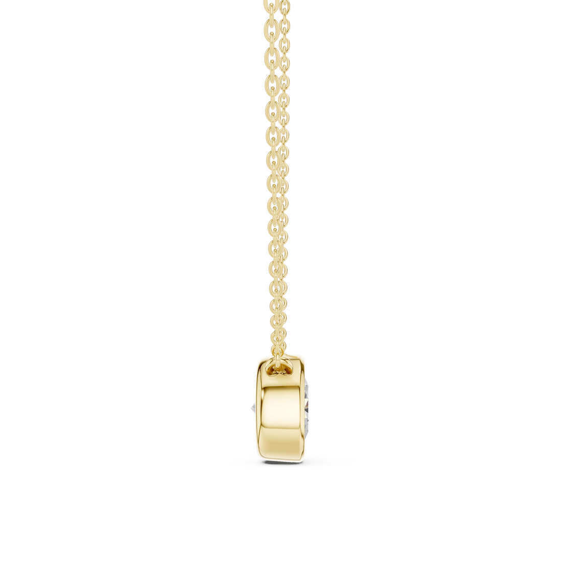 Bezel Bloom Round Diamond Pendant