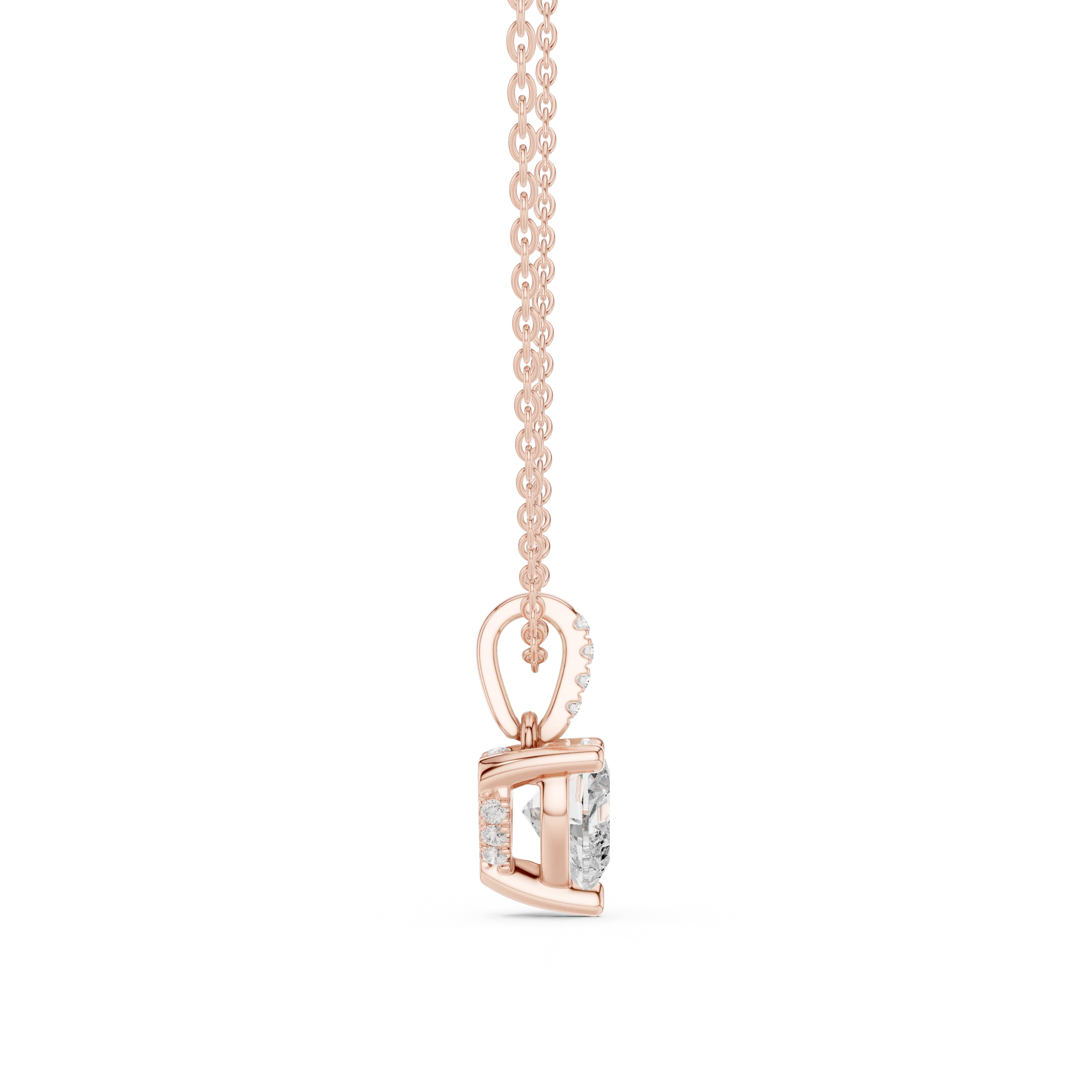 Amoria Heart Solitaire Diamond Pendant