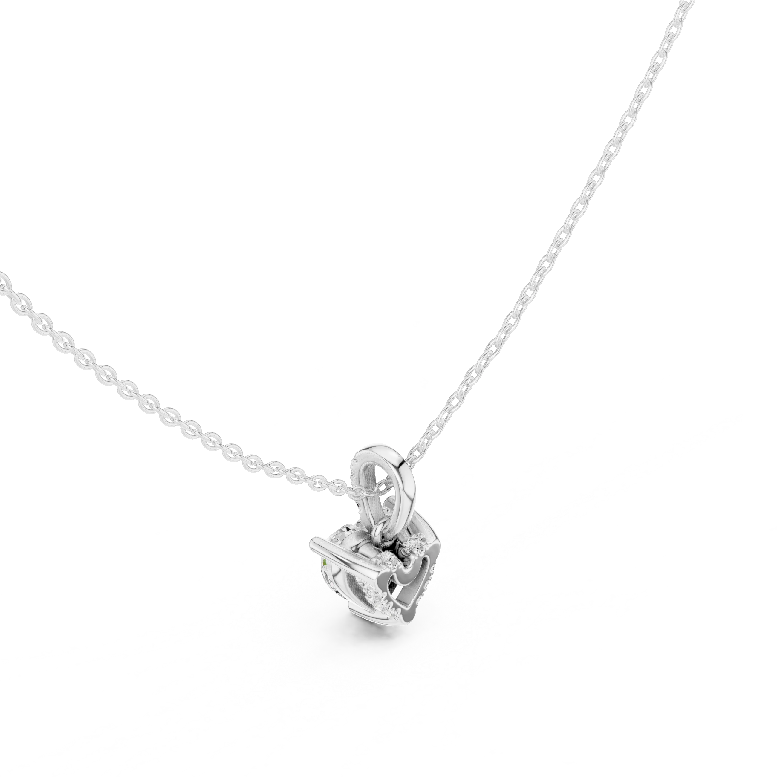 Amoria Heart Solitaire Diamond Pendant