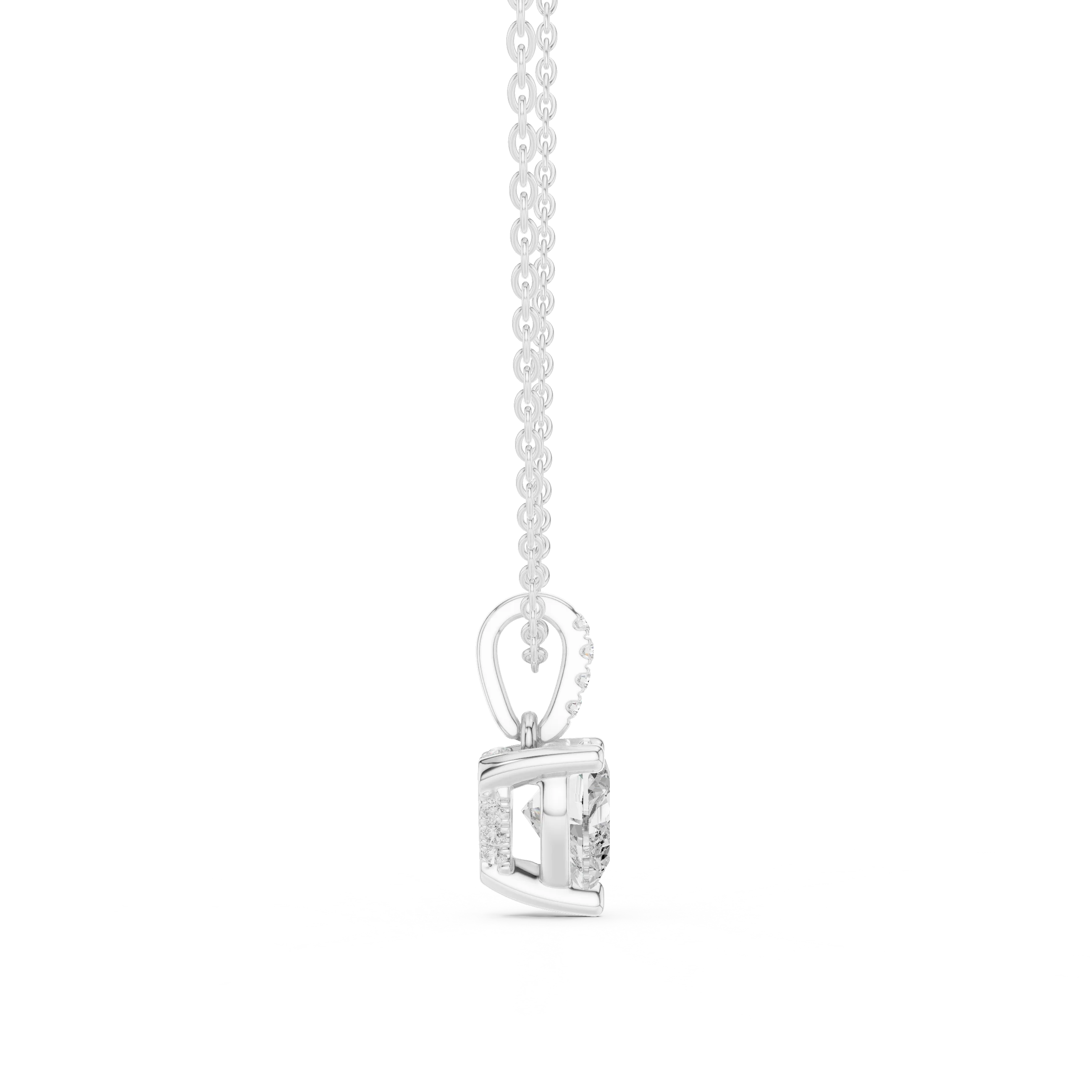 Amoria Heart Solitaire Diamond Pendant