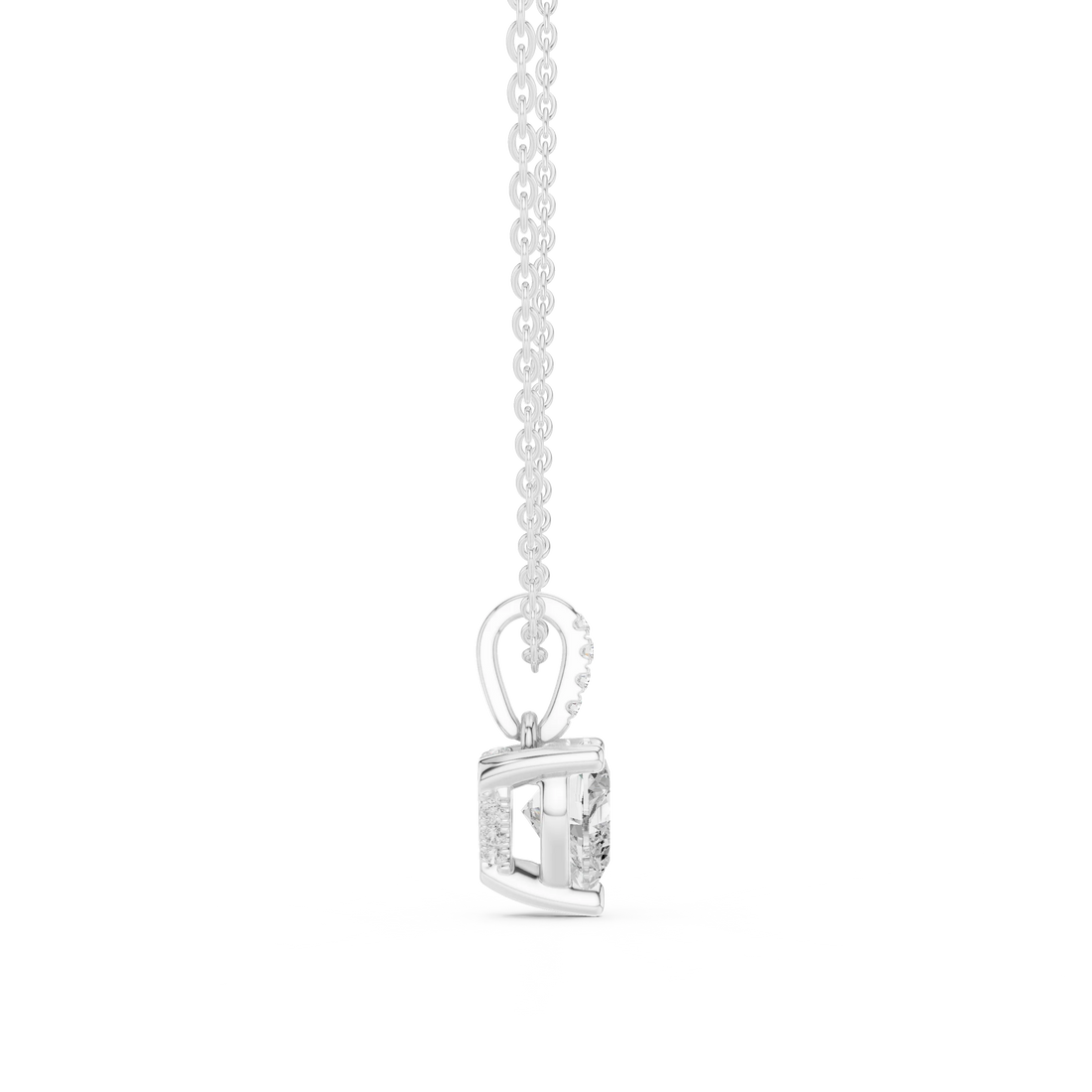Amoria Heart Solitaire Diamond Pendant