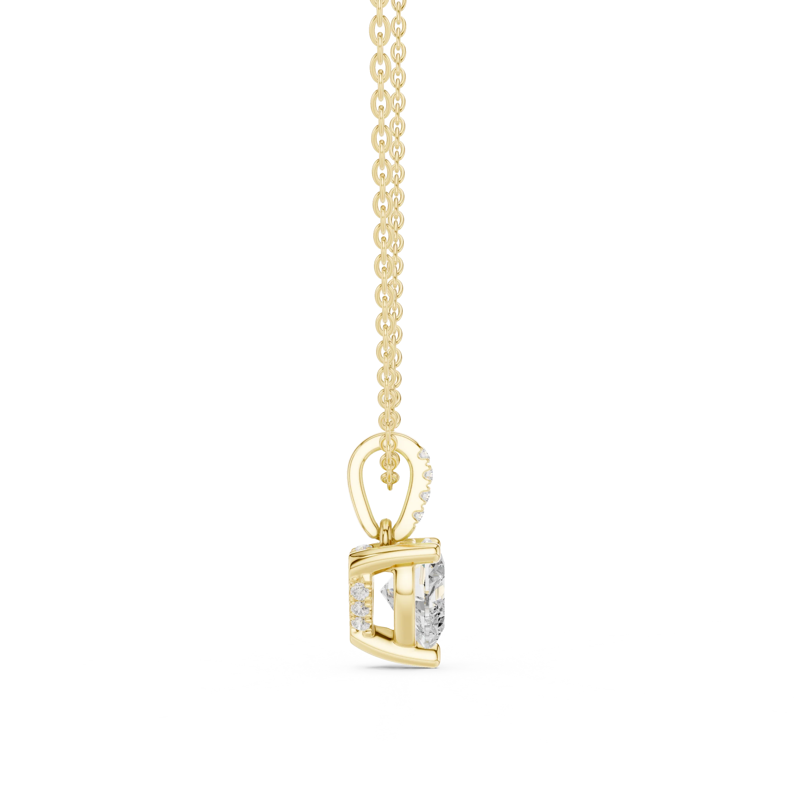 Amoria Heart Solitaire Diamond Pendant
