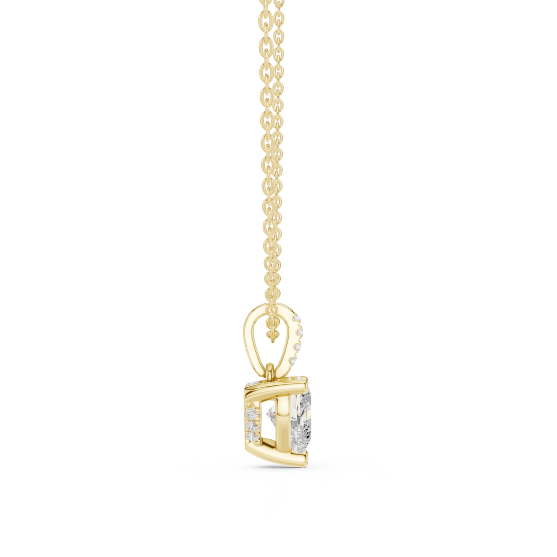 Amoria Heart Solitaire Diamond Pendant