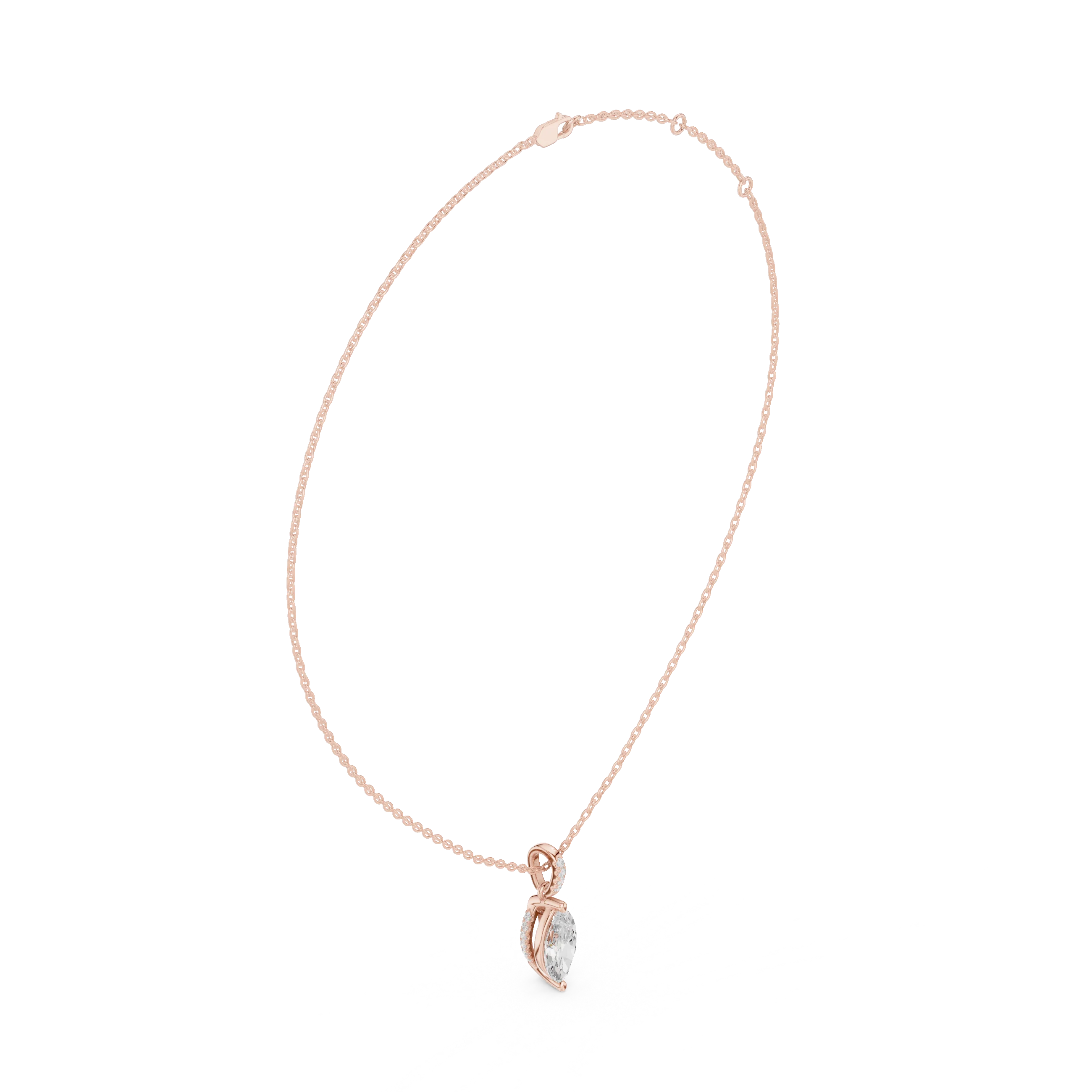 Astra Marquise Solitaire Diamond Pendant
