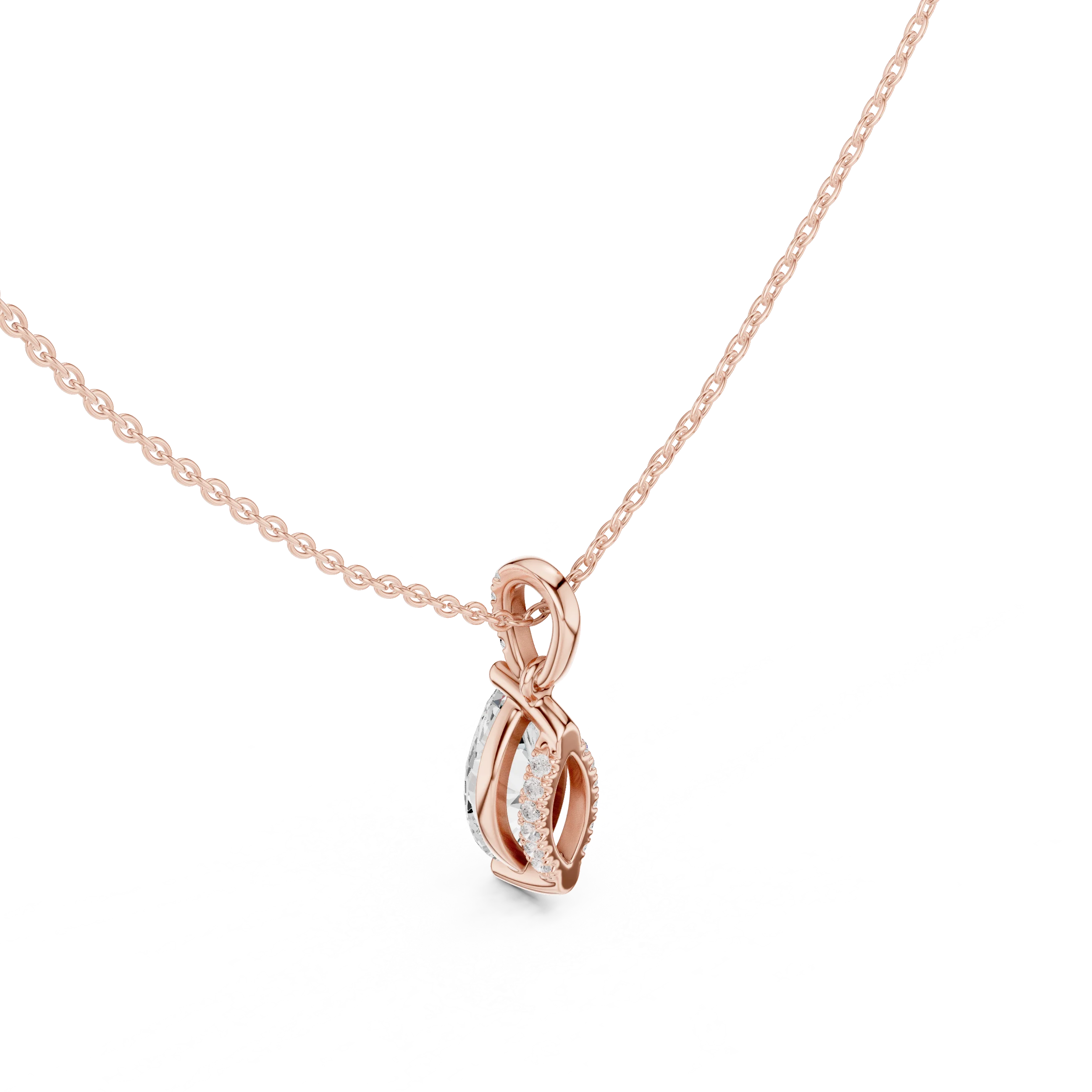 Astra Marquise Solitaire Diamond Pendant