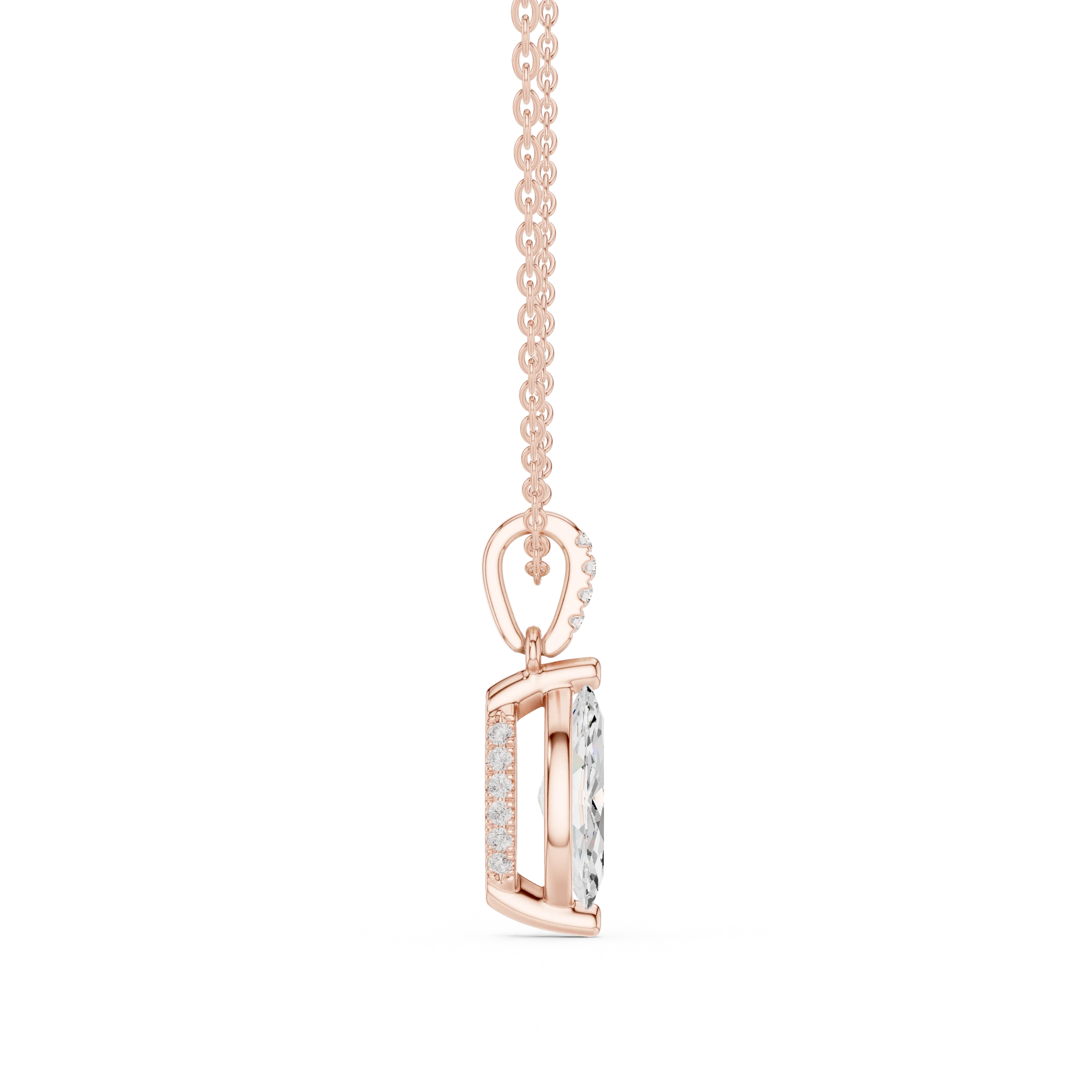 Astra Marquise Solitaire Diamond Pendant