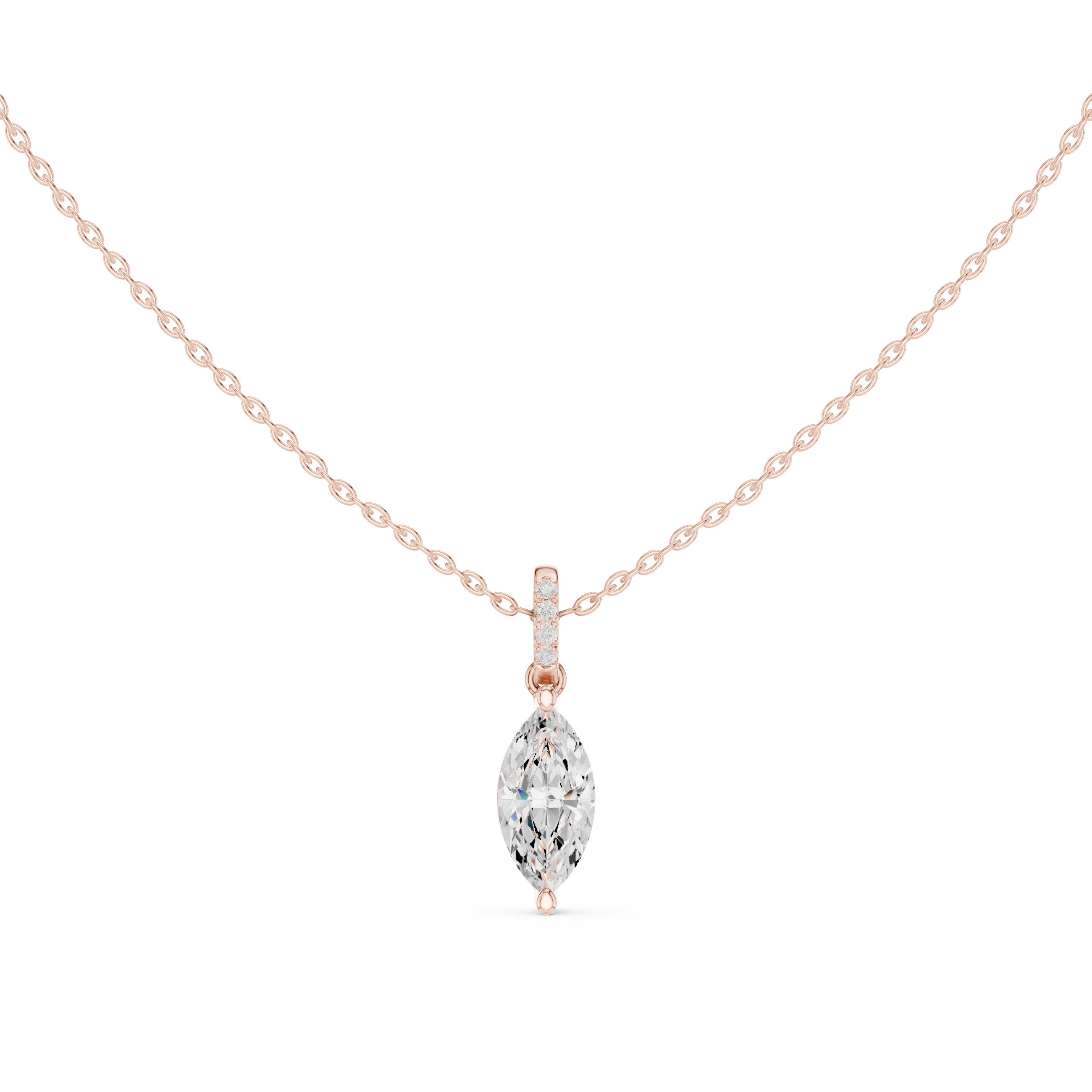 Astra Marquise Solitaire Diamond Pendant