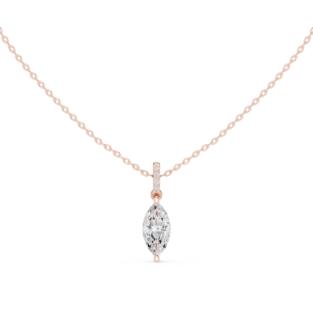 Astra Marquise Solitaire Diamond Pendant