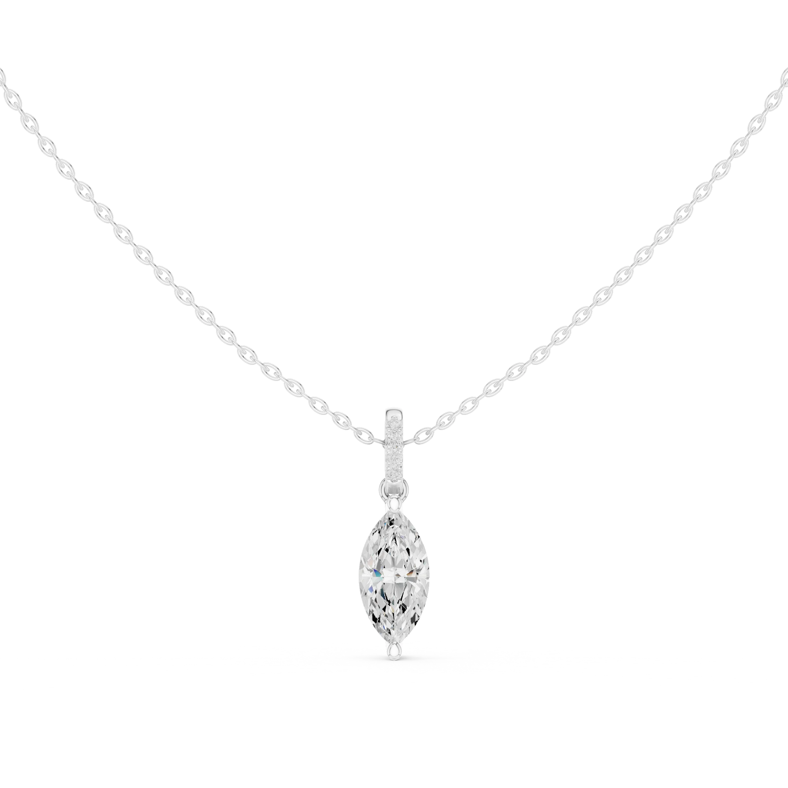 Astra Marquise Solitaire Diamond Pendant