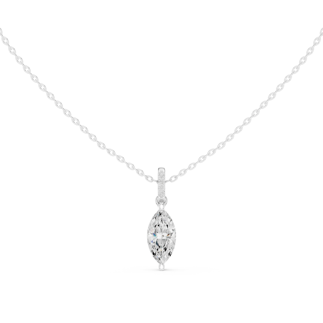 Astra Marquise Solitaire Diamond Pendant