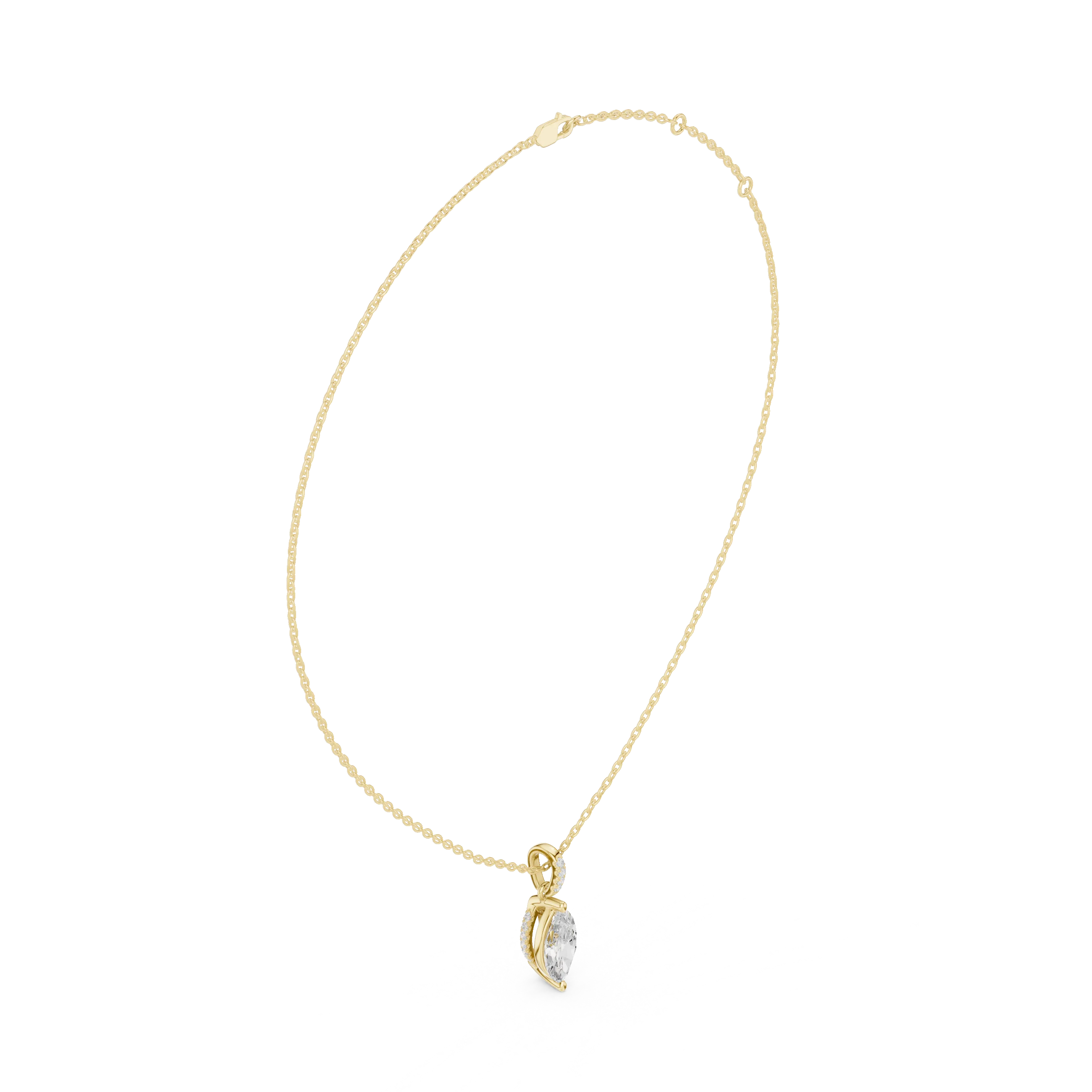 Astra Marquise Solitaire Diamond Pendant