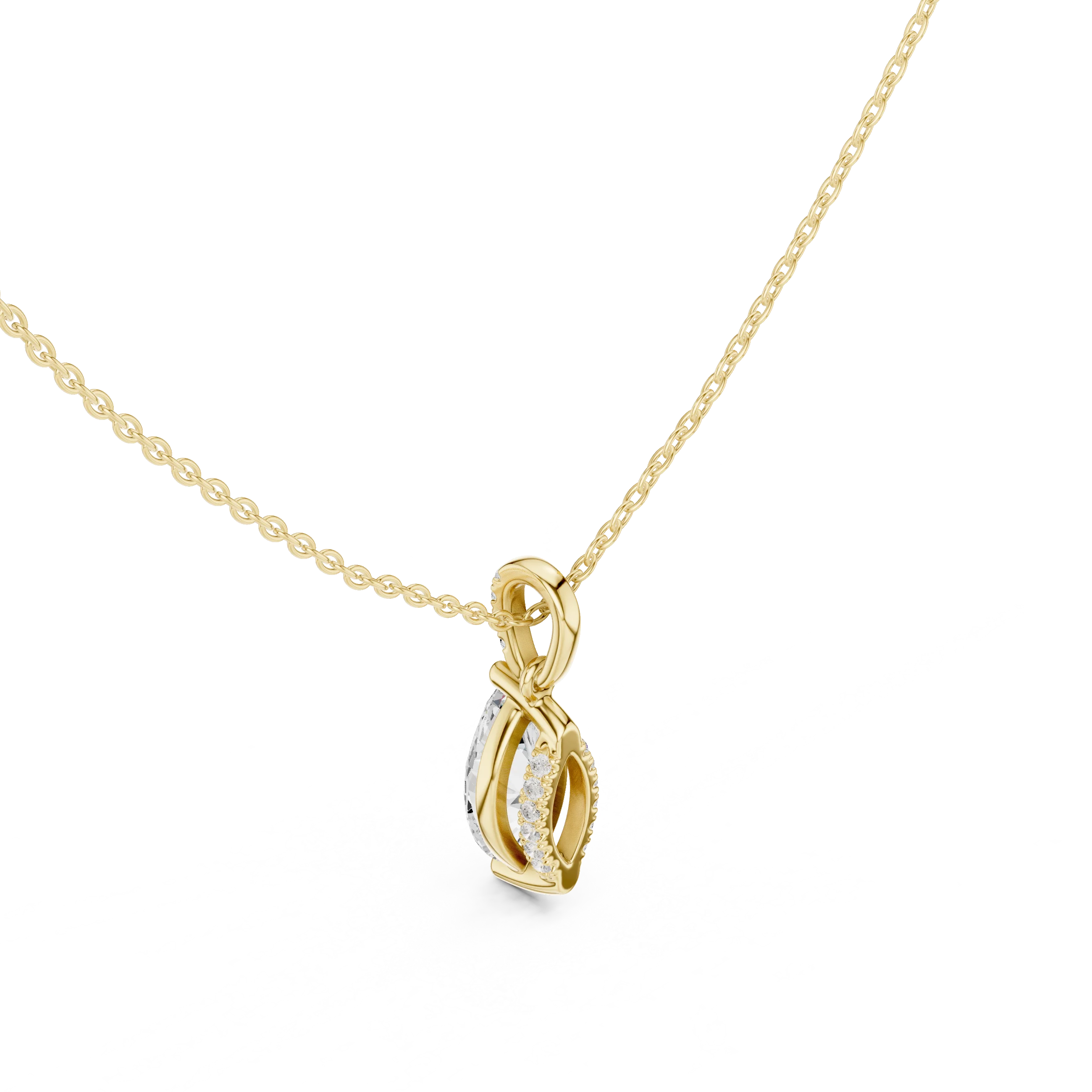 Astra Marquise Solitaire Diamond Pendant