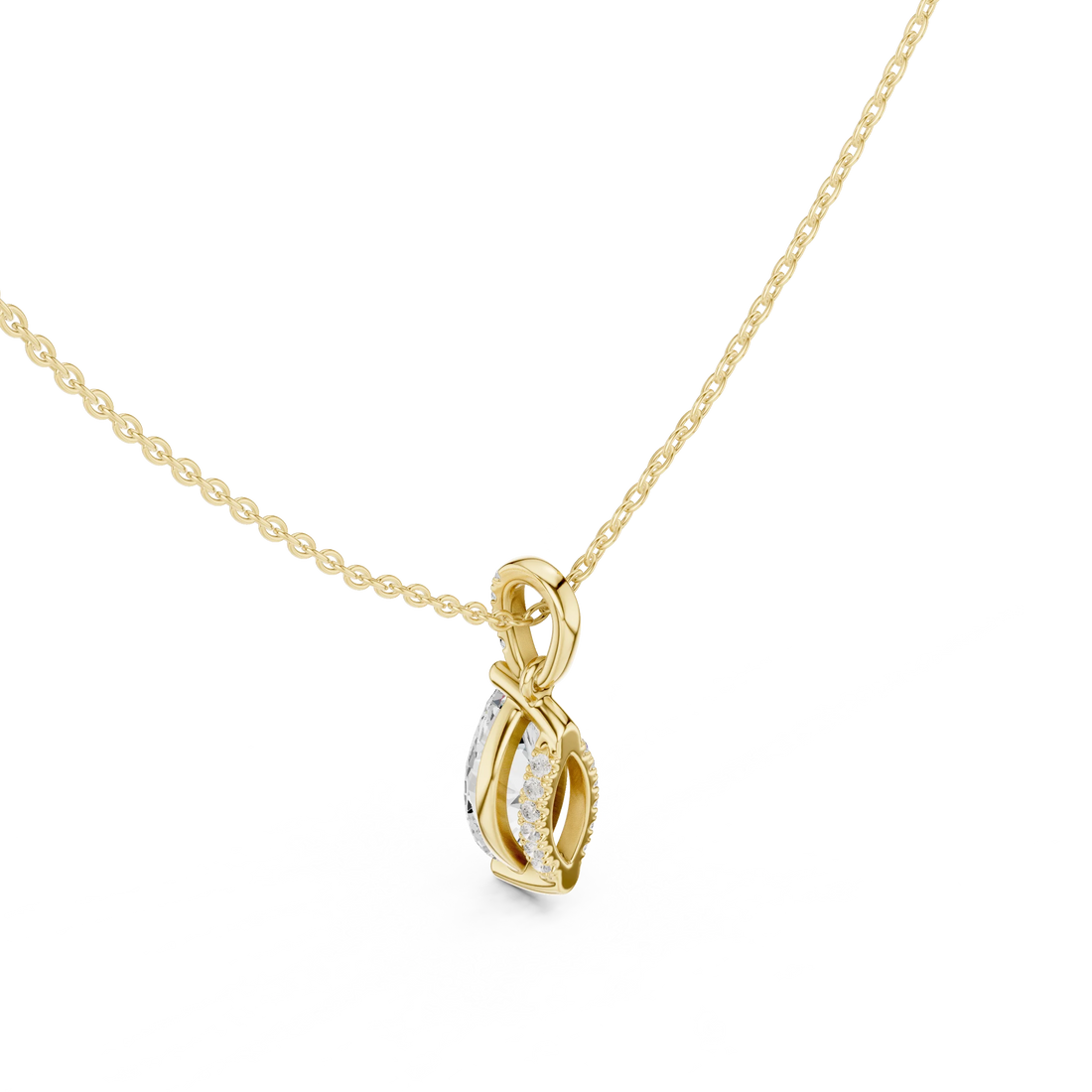 Astra Marquise Solitaire Diamond Pendant