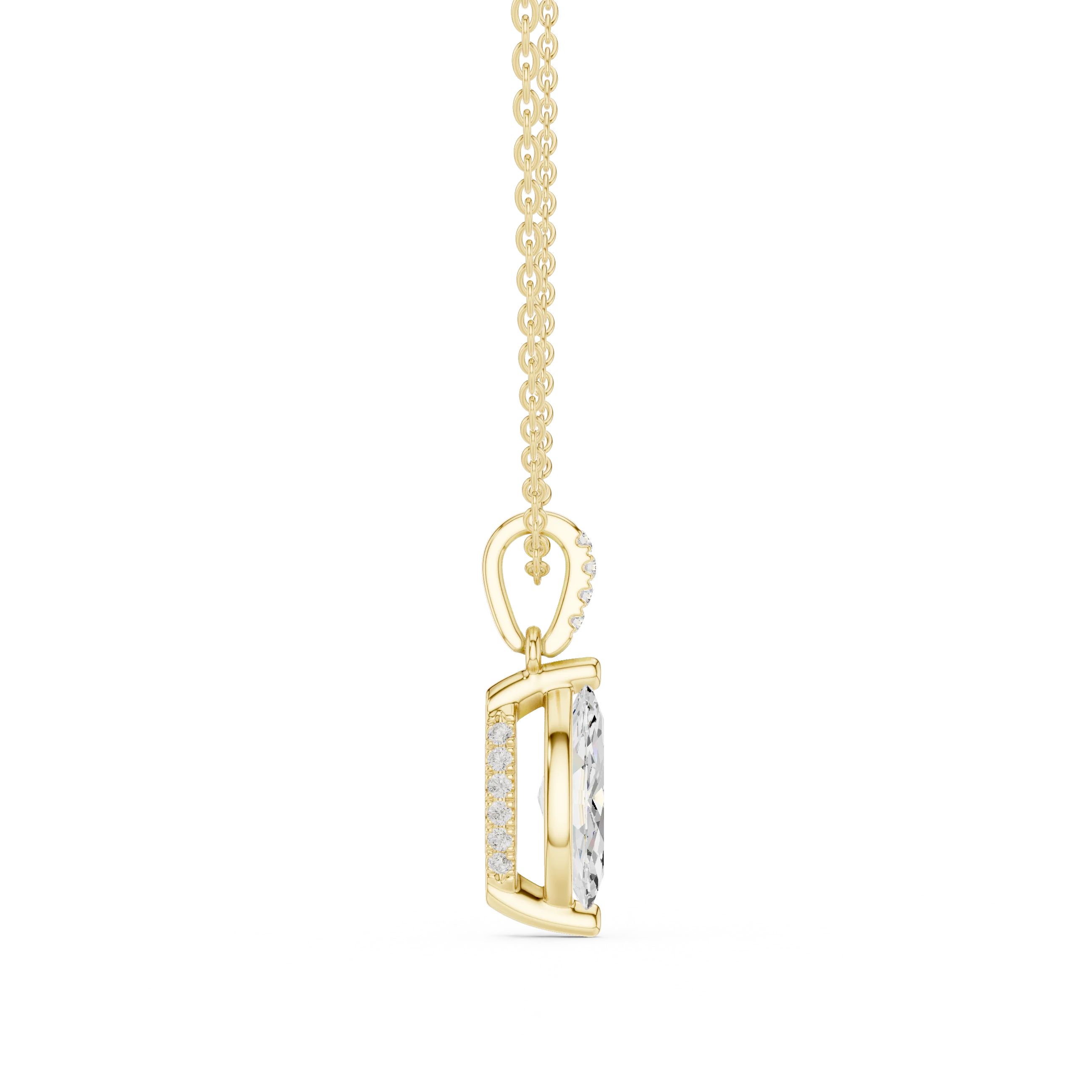 Astra Marquise Solitaire Diamond Pendant