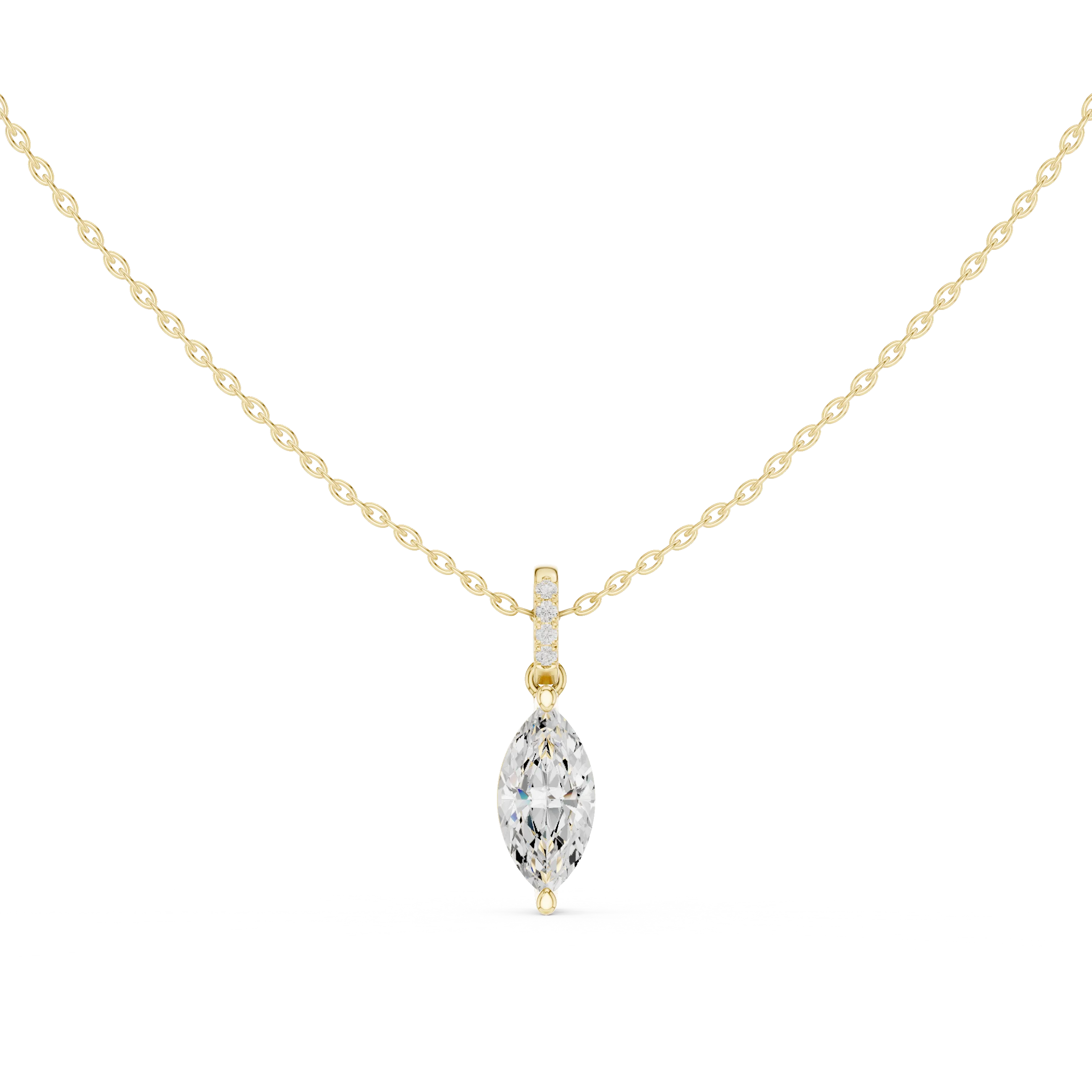 Astra Marquise Solitaire Diamond Pendant