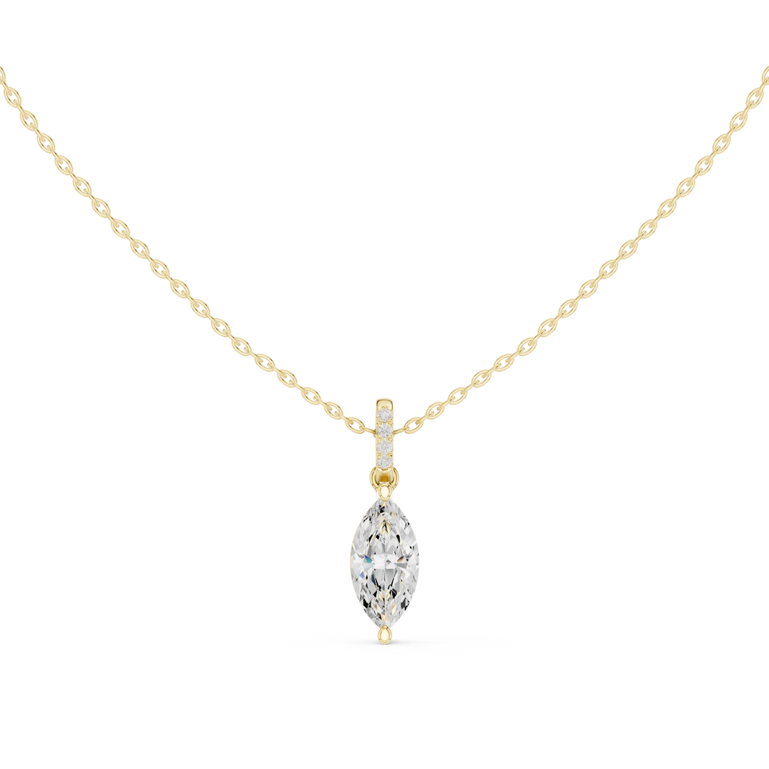 Astra Marquise Solitaire Diamond Pendant