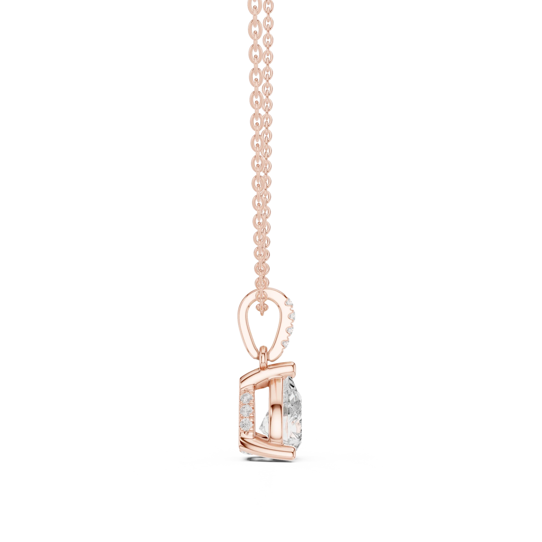 Seraphina Pear Solitaire Diamond Pendant