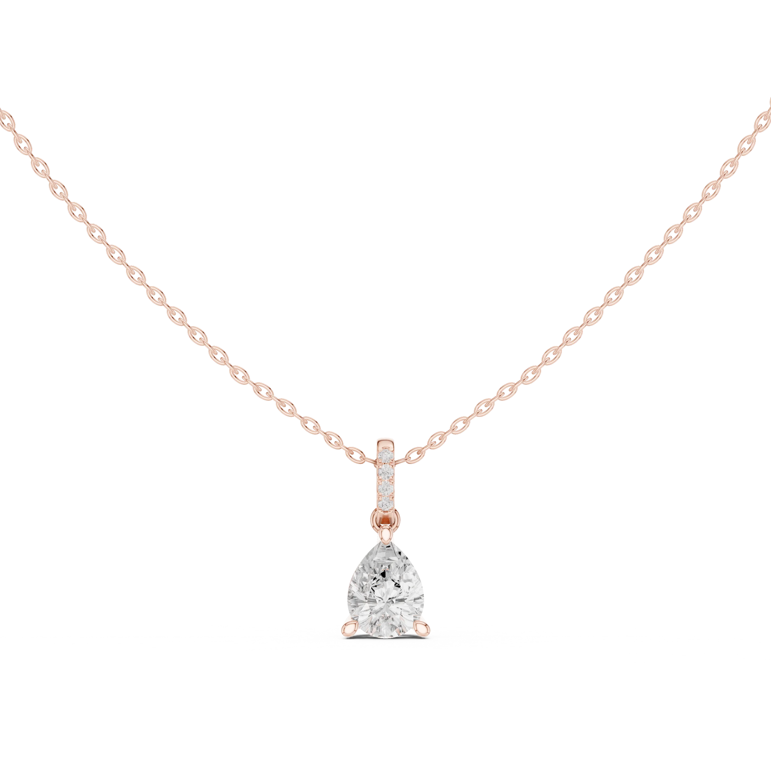Seraphina Pear Solitaire Diamond Pendant