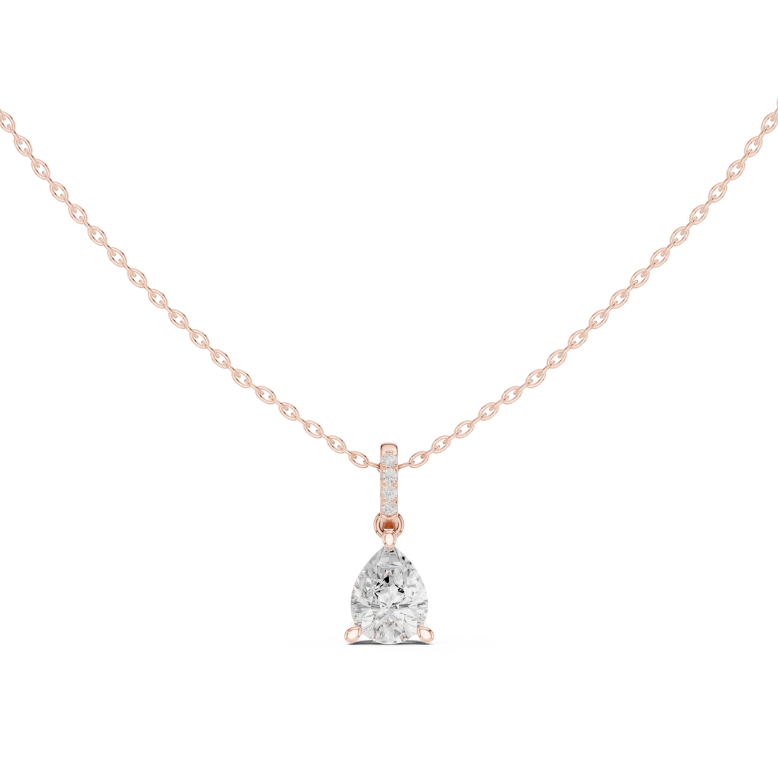 Seraphina Pear Solitaire Diamond Pendant