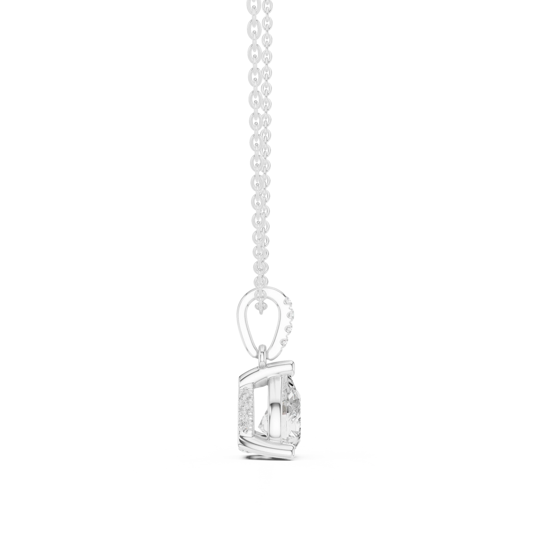Seraphina Pear Solitaire Diamond Pendant