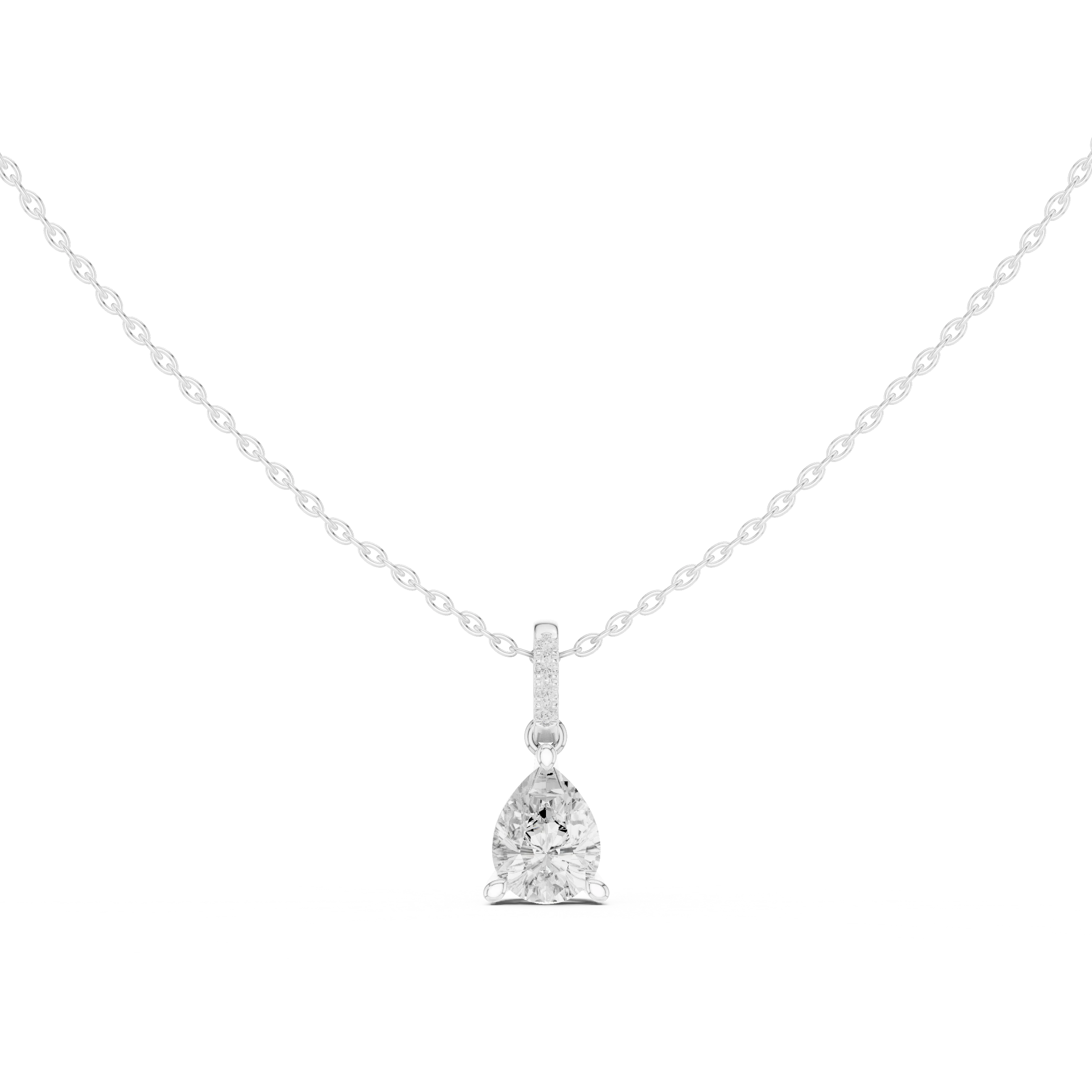 Seraphina Pear Solitaire Diamond Pendant
