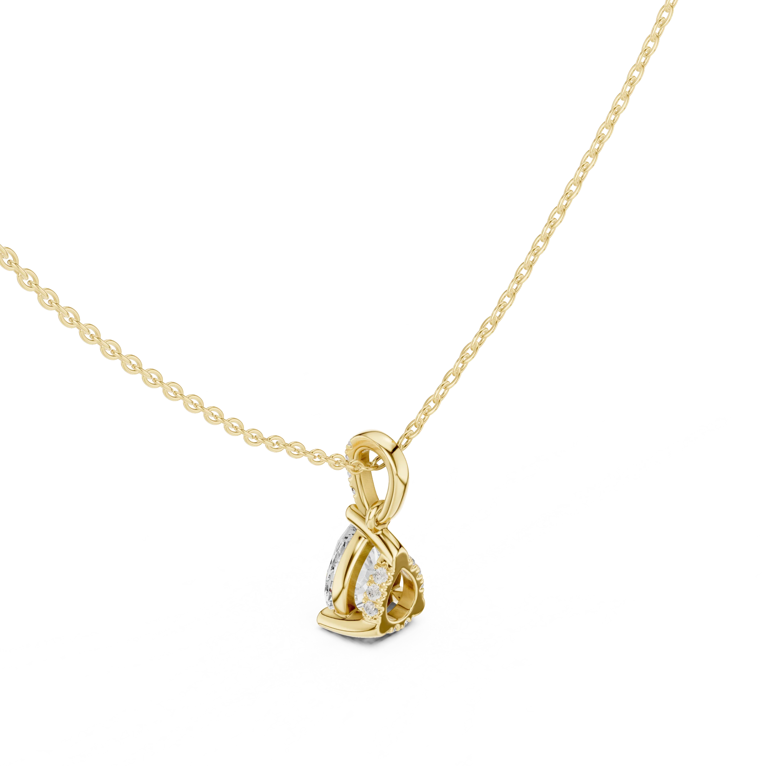 Seraphina Pear Solitaire Diamond Pendant