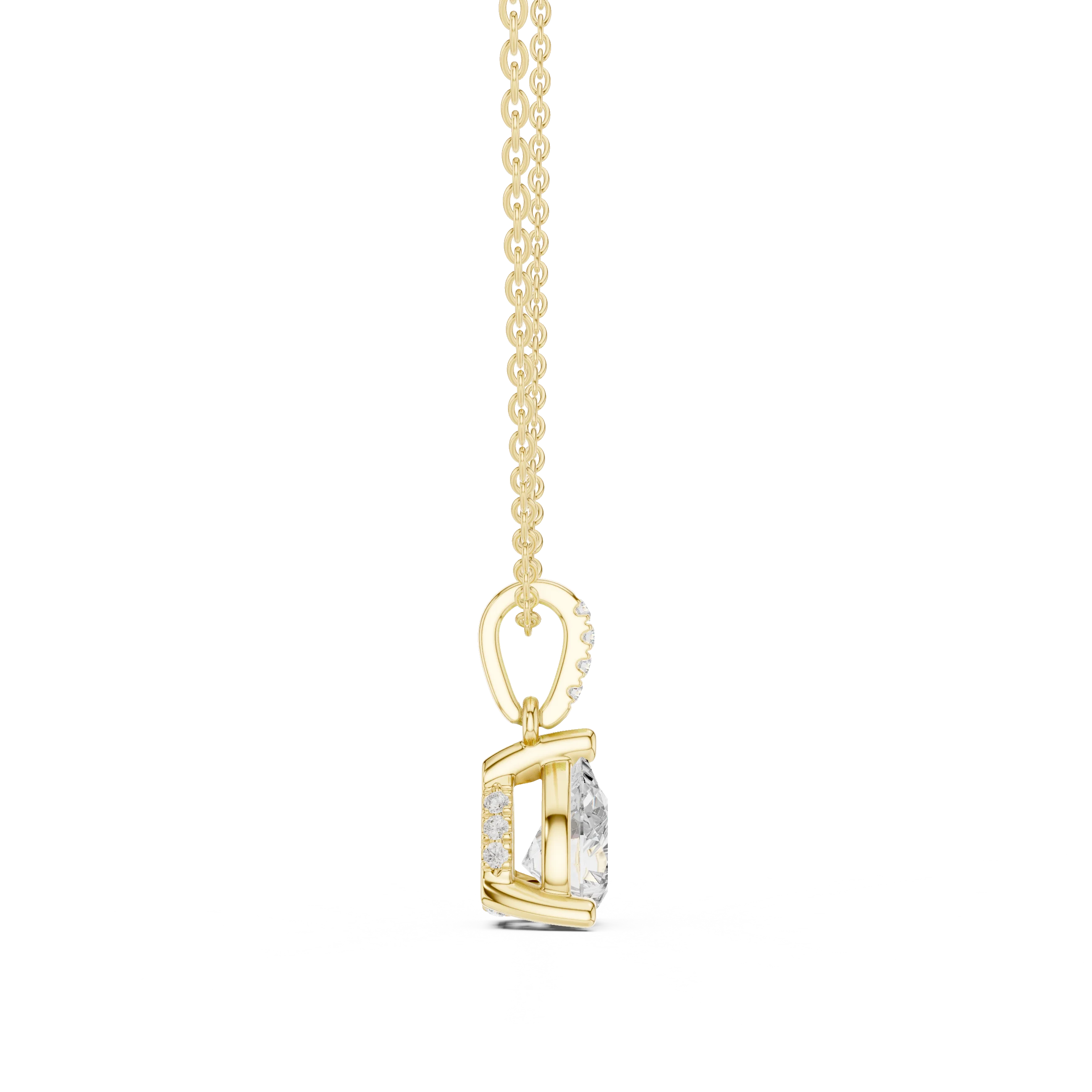Seraphina Pear Solitaire Diamond Pendant