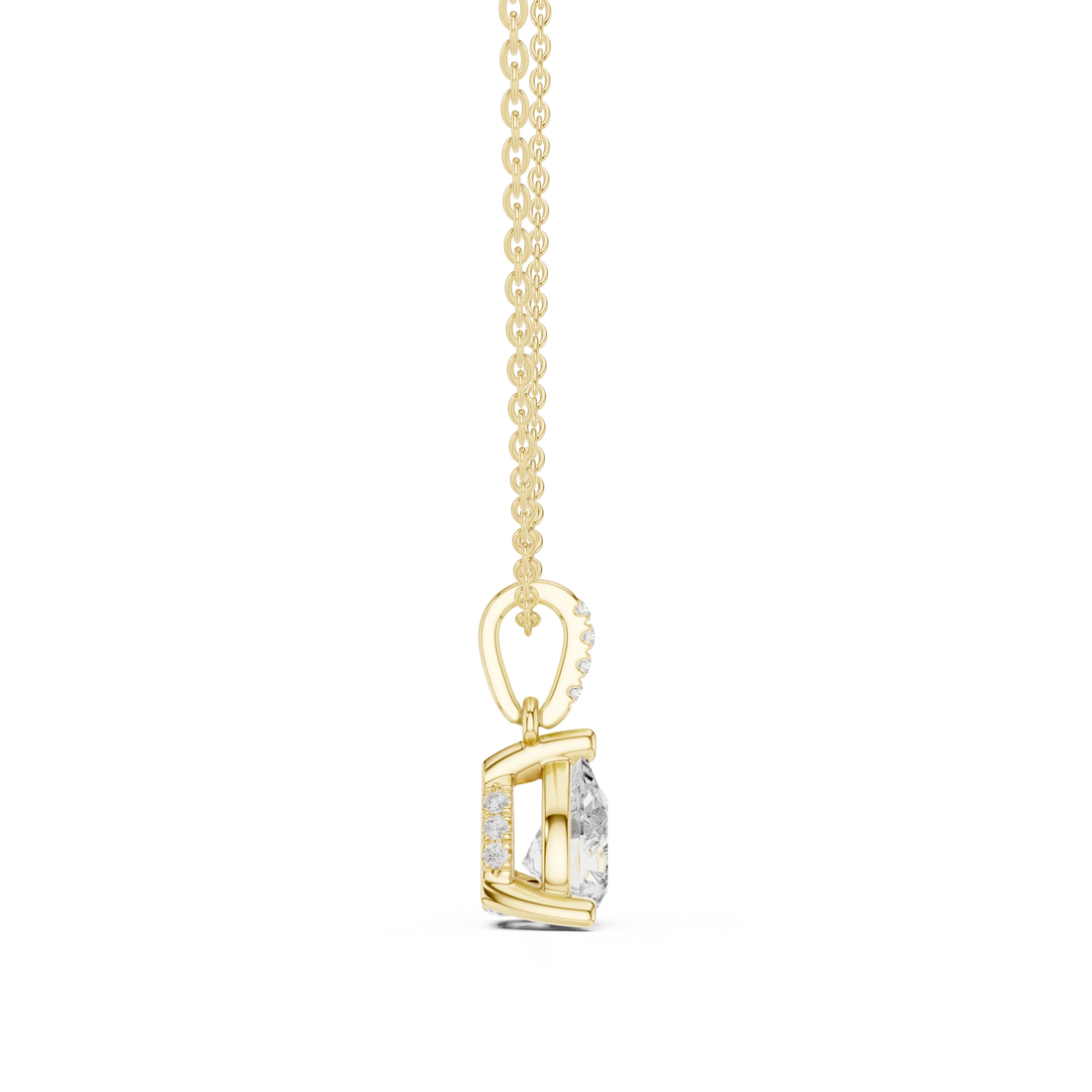 Seraphina Pear Solitaire Diamond Pendant