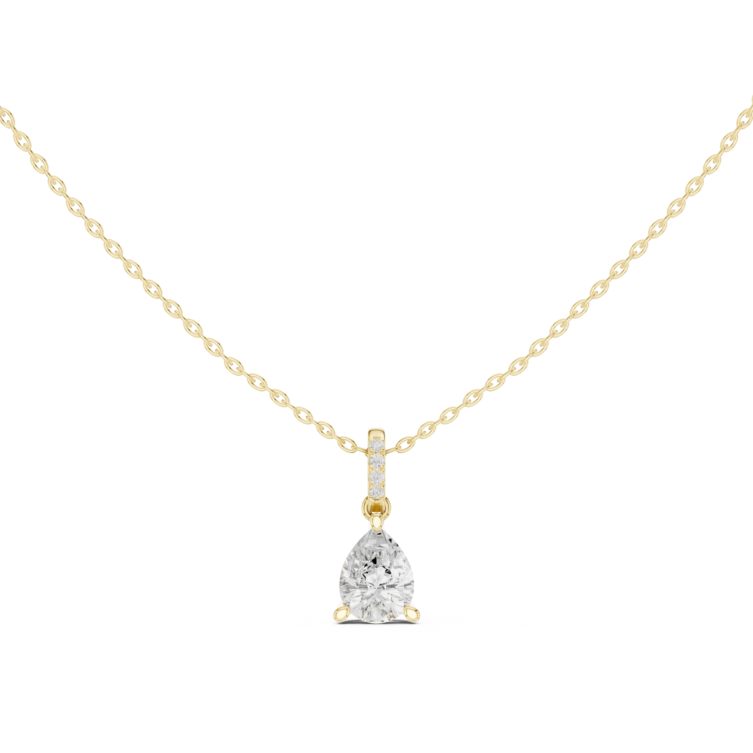 Seraphina Pear Solitaire Diamond Pendant