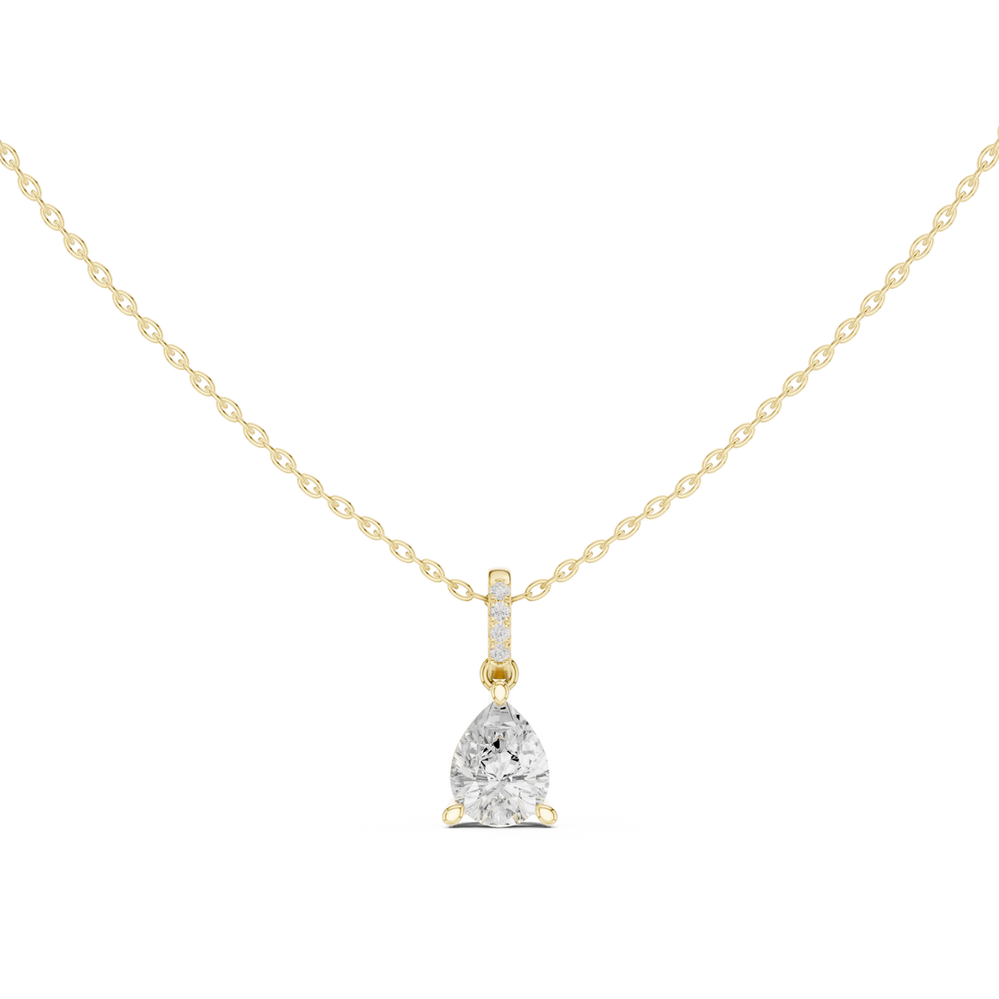 Seraphina Pear Solitaire Diamond Pendant