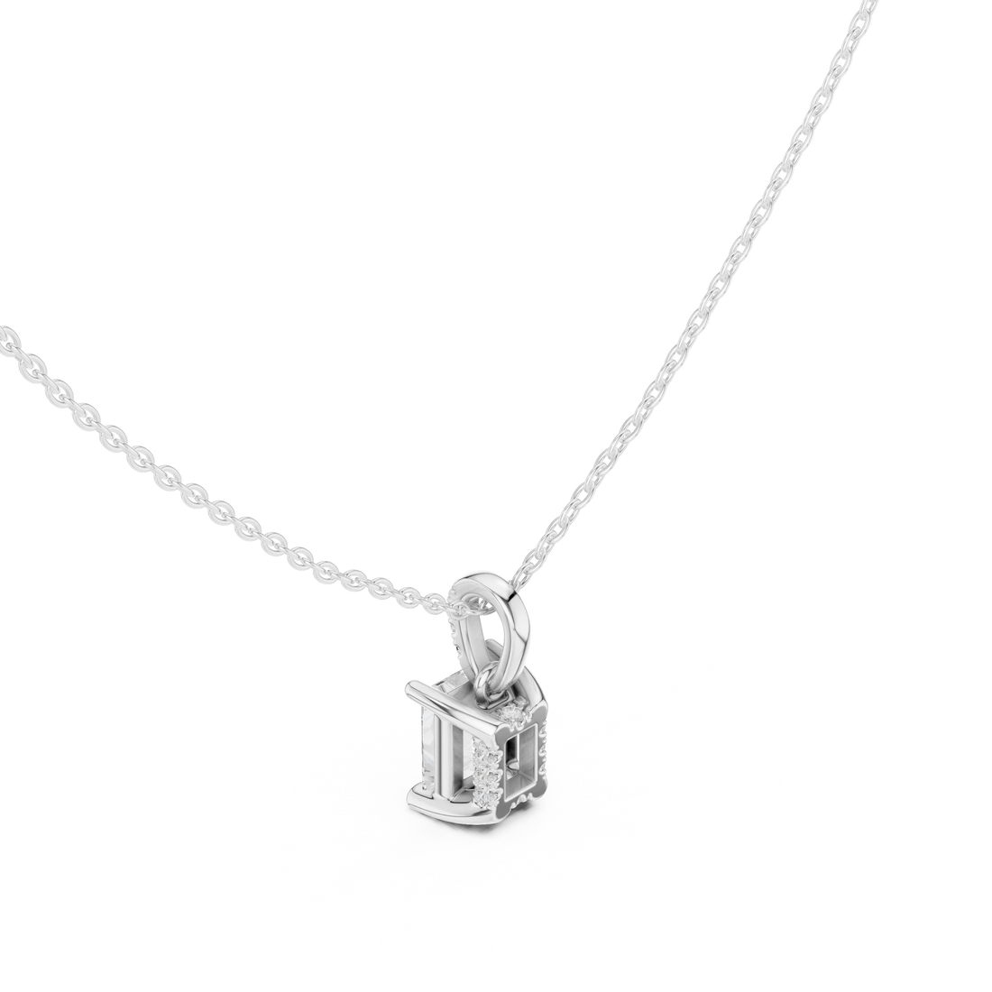 Luminara Radiant Solitaire Diamond Pendant