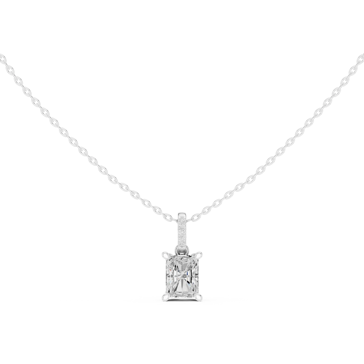 Luminara Radiant Solitaire Diamond Pendant