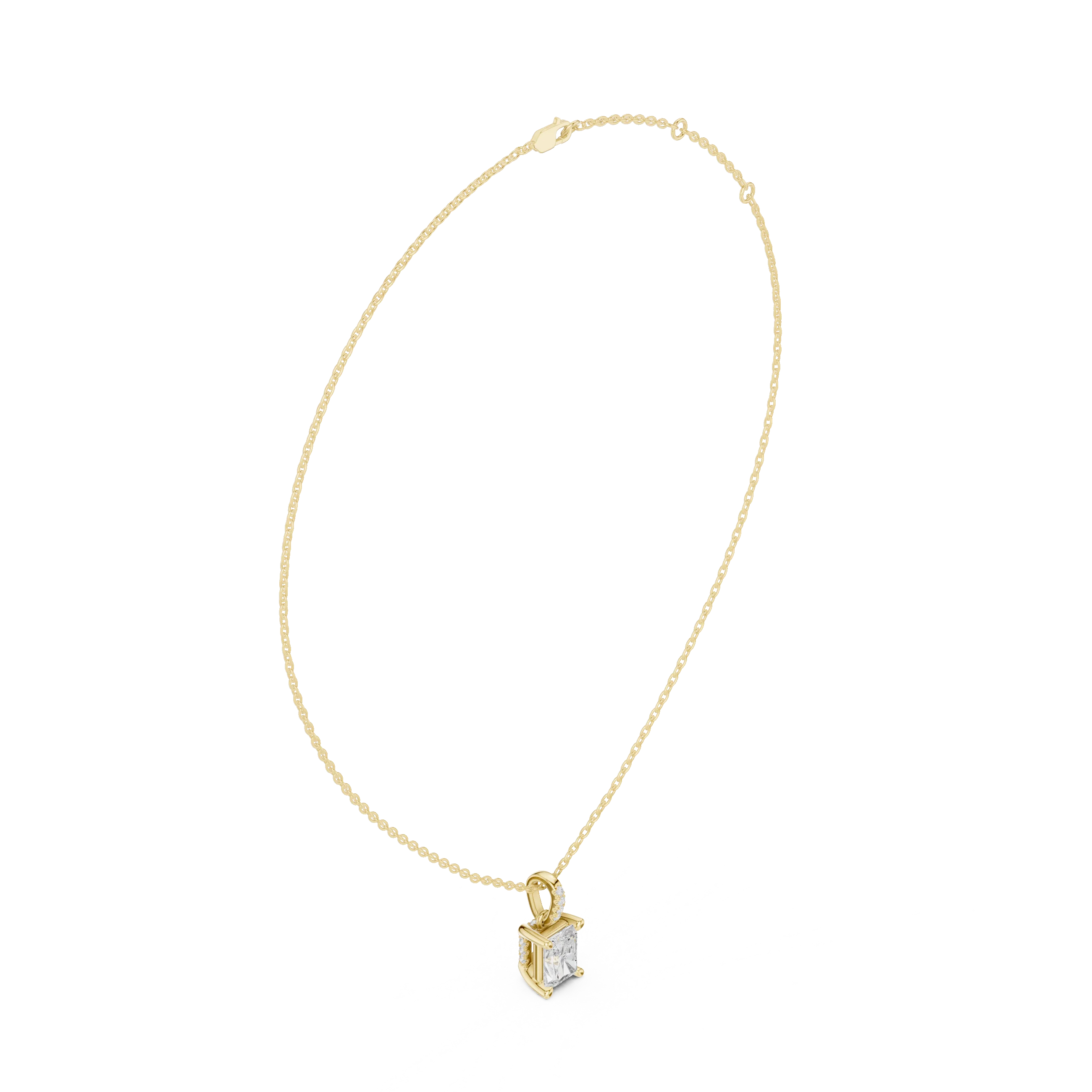 Luminara Radiant Solitaire Diamond Pendant
