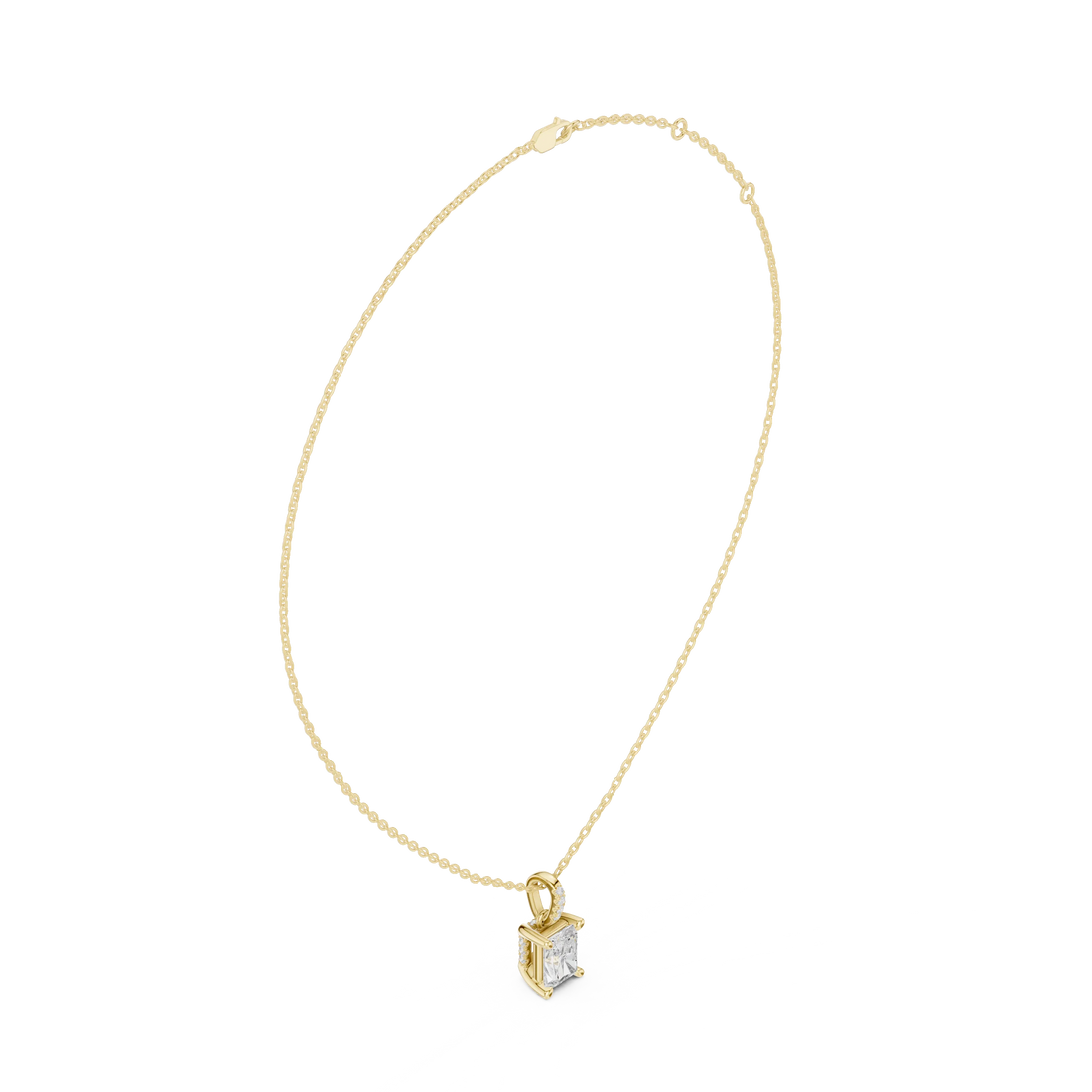 Luminara Radiant Solitaire Diamond Pendant