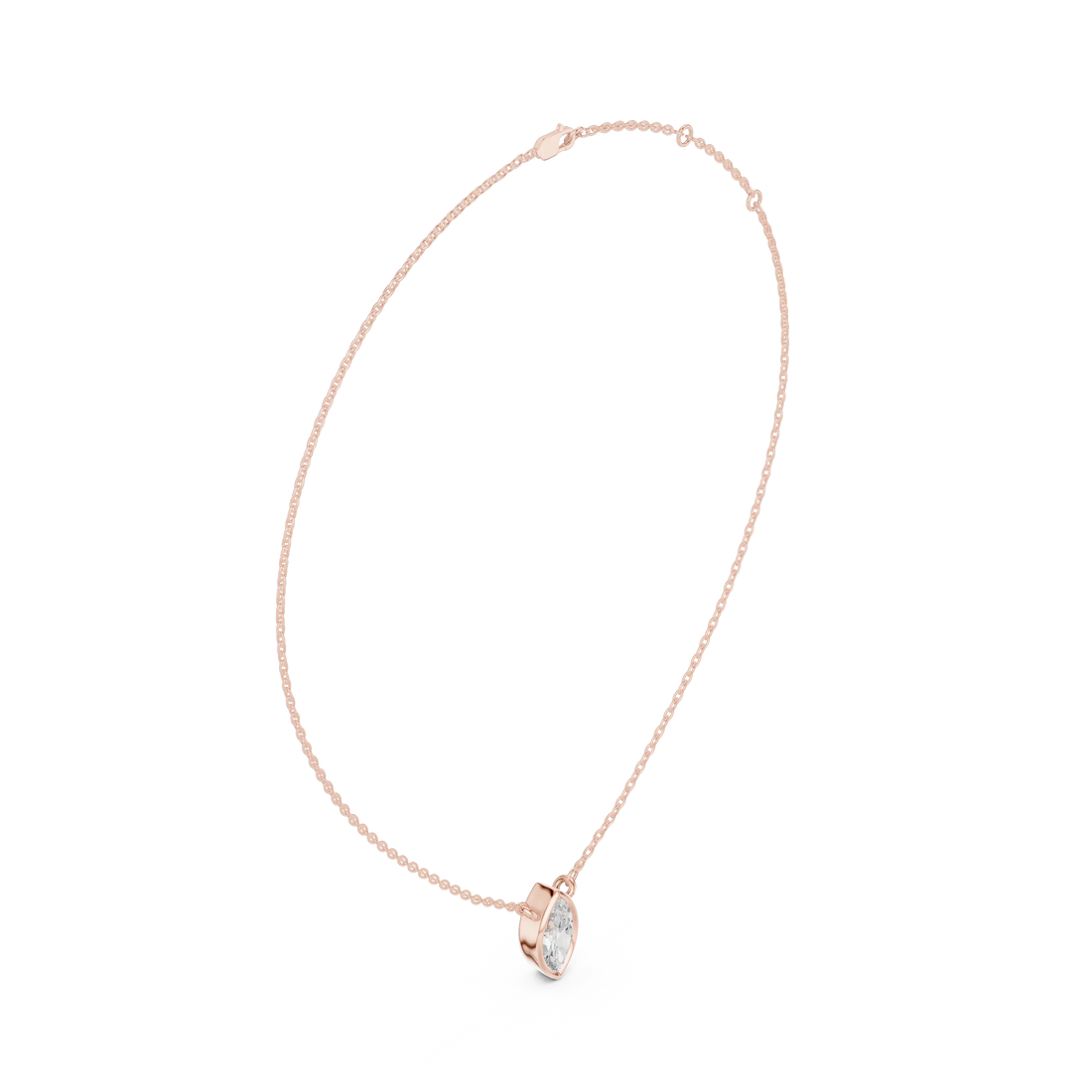 Marquisa Marquise Bezel Solitaire Diamond Pendant