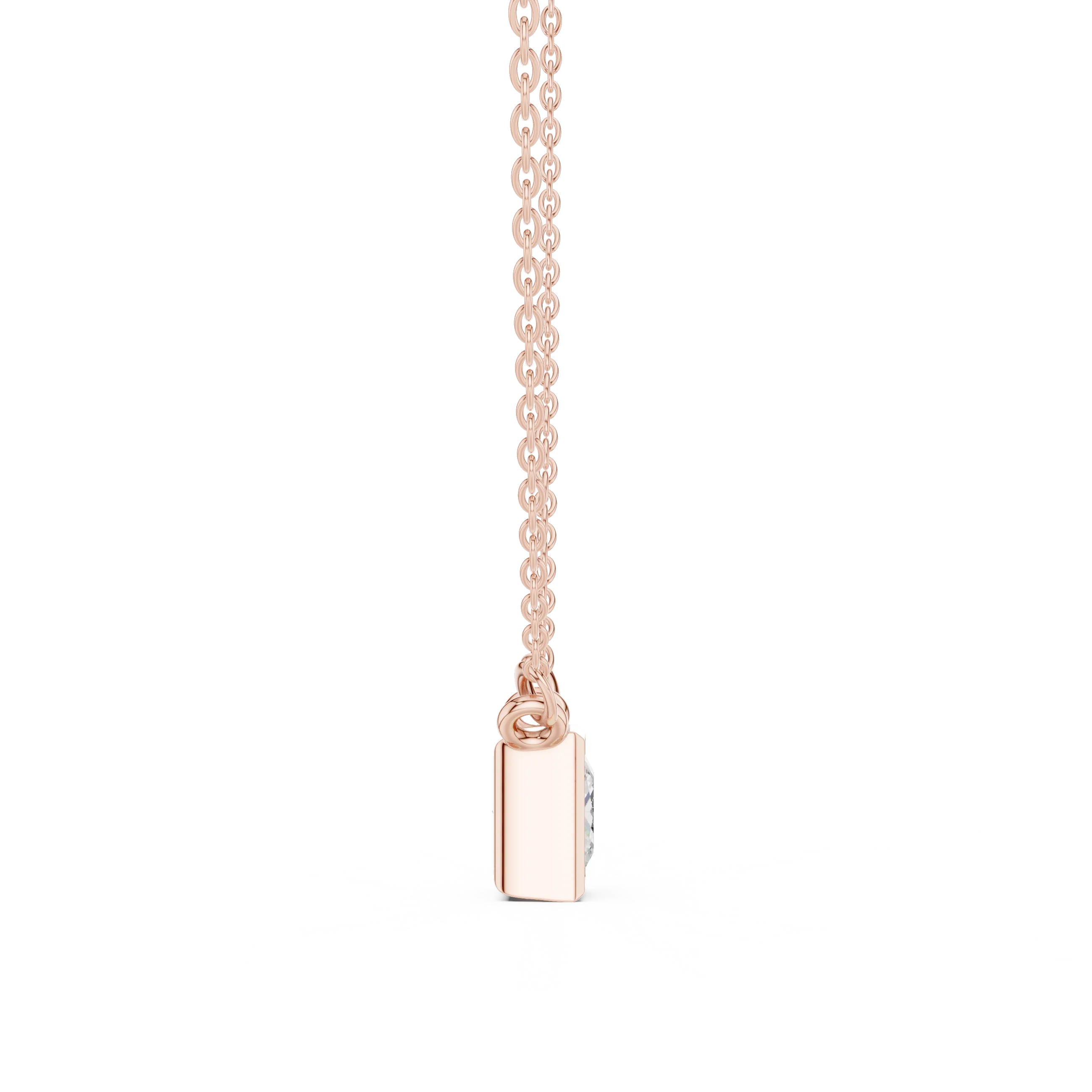 Celestia Princess Bezel Solitaire Diamond Pendant