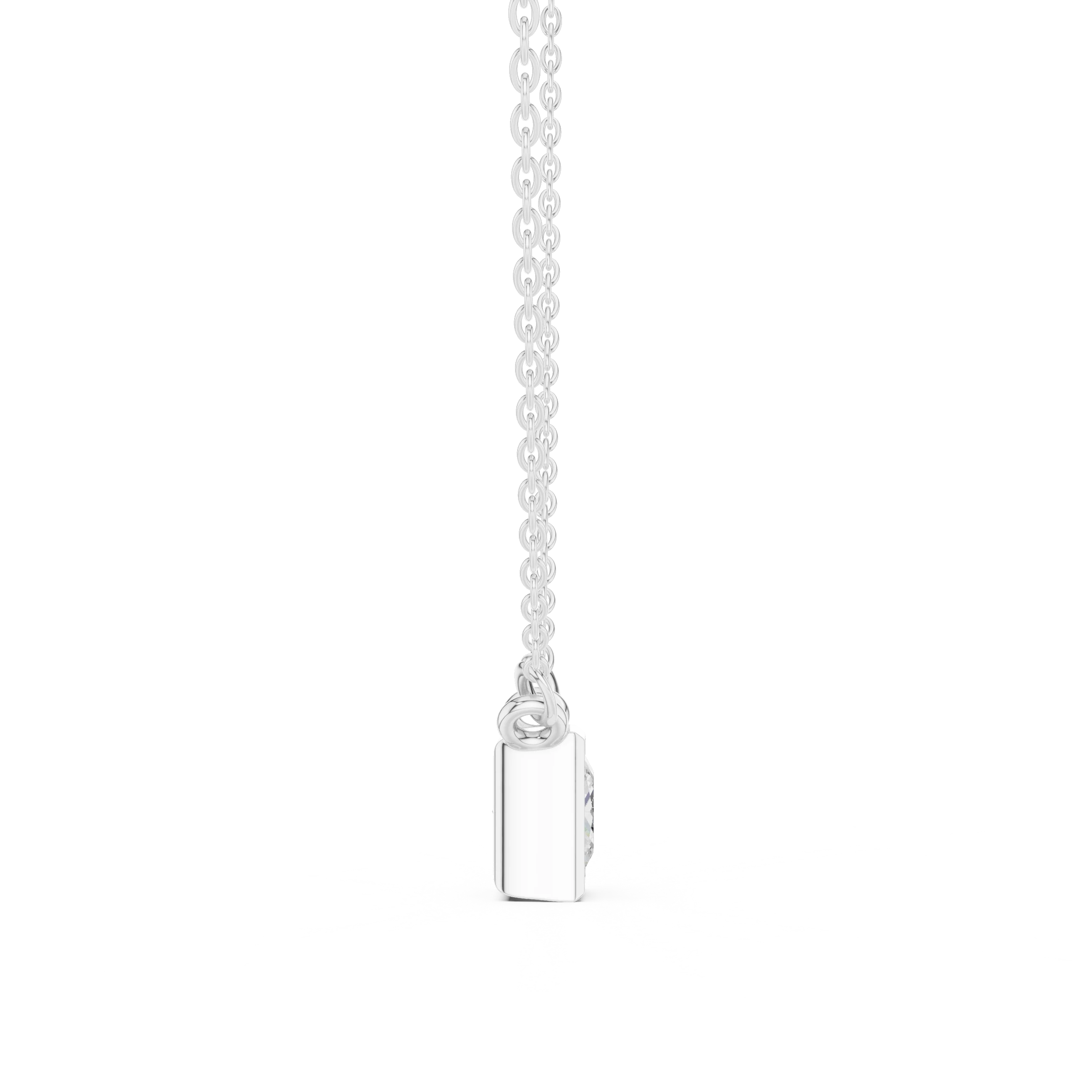 Celestia Princess Bezel Solitaire Diamond Pendant