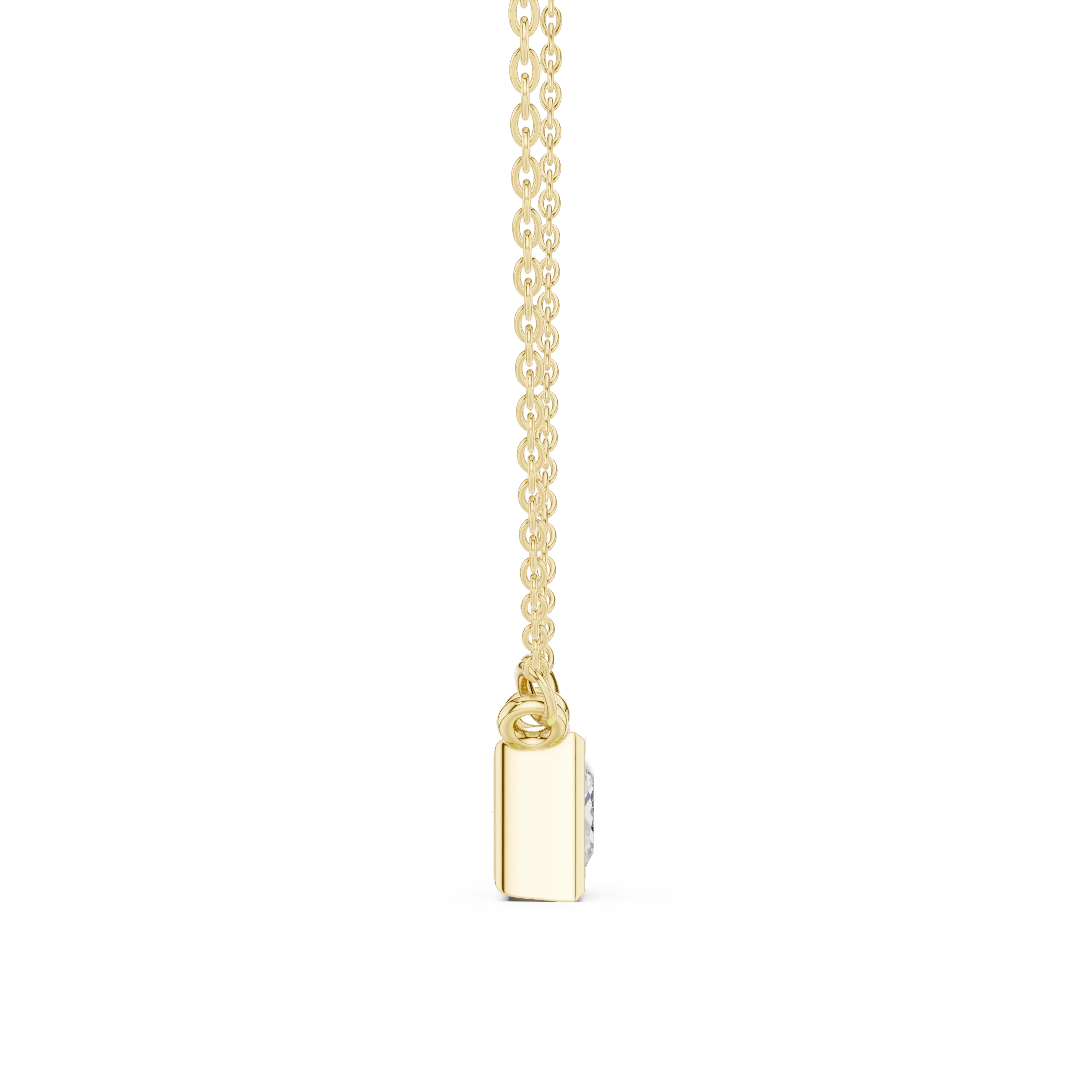 Celestia Princess Bezel Solitaire Diamond Pendant