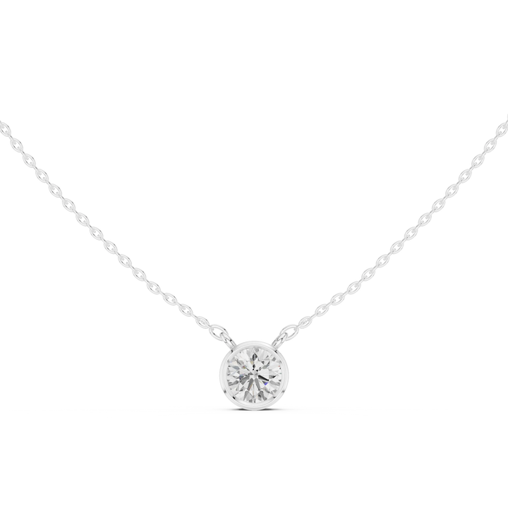 Aurelia Round Bezel Solitaire Diamond Pendant