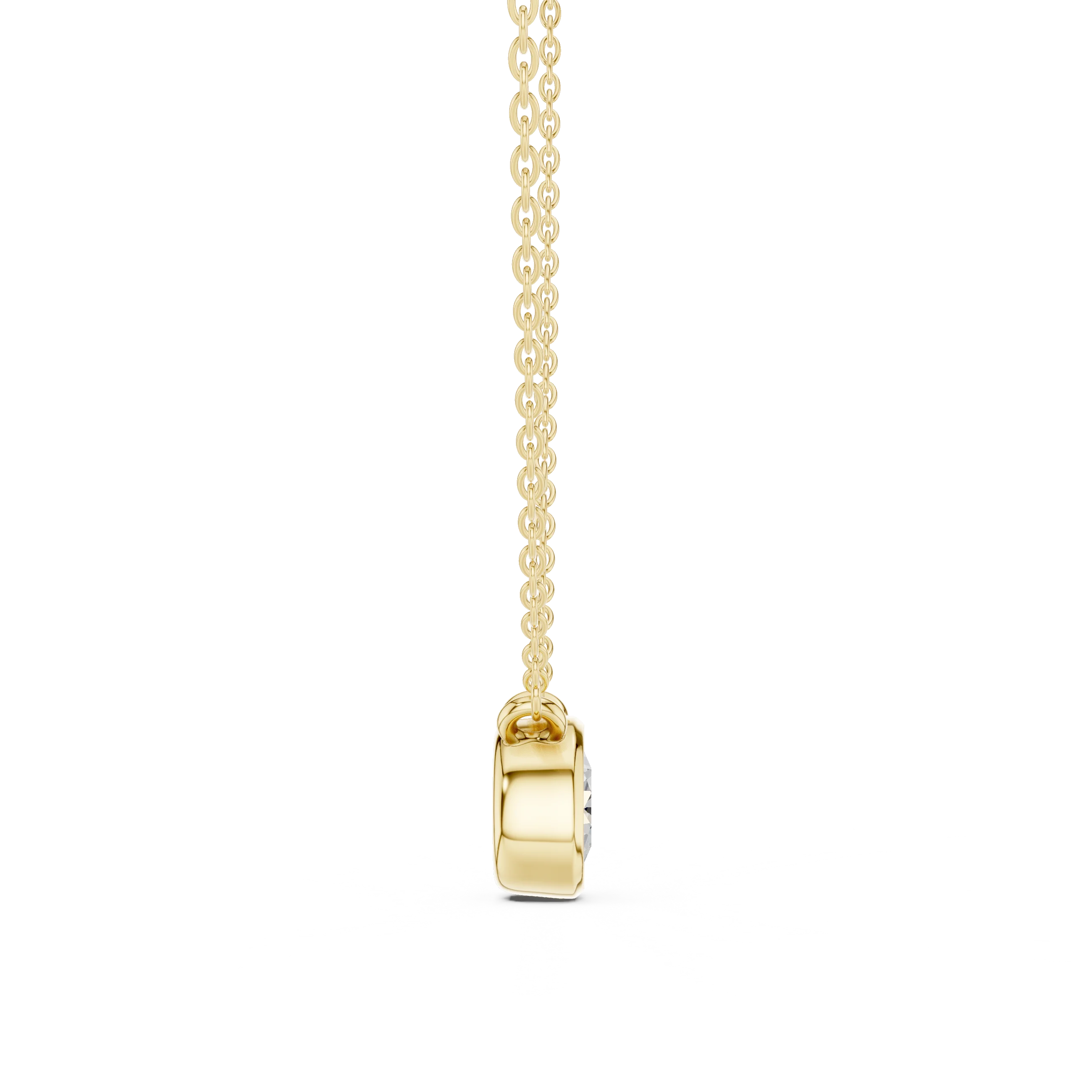 Aurelia Round Bezel Solitaire Diamond Pendant