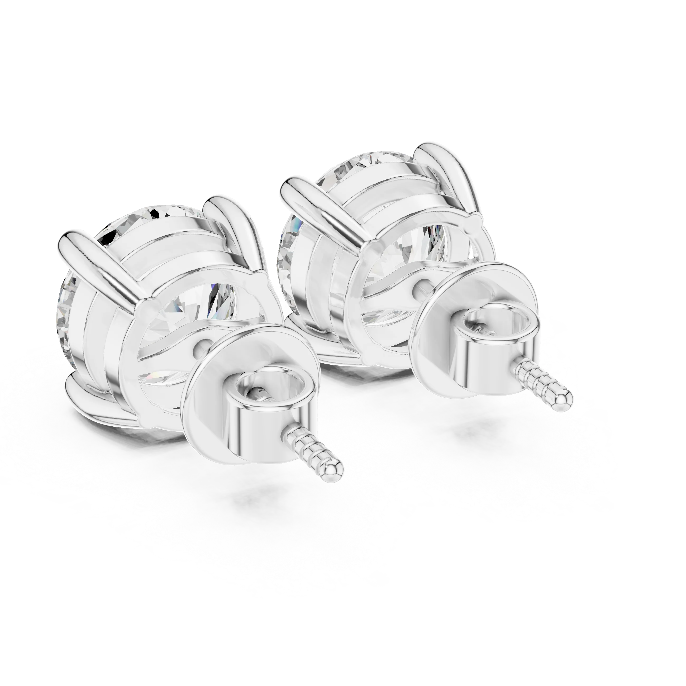 Timeless Brilliance Round Diamond Stud Earrings