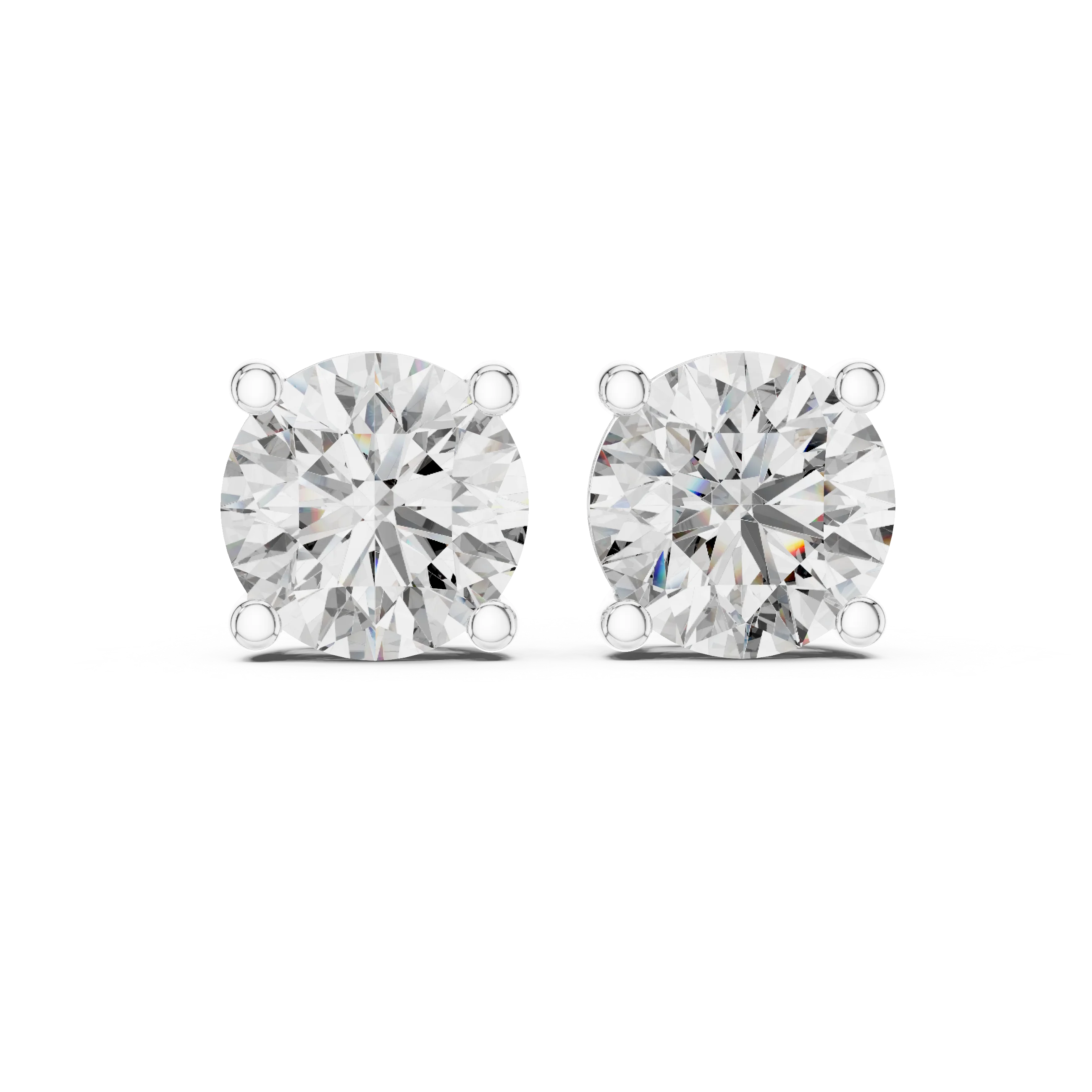 Timeless Brilliance Round Diamond Stud Earrings