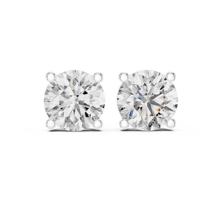 Timeless Brilliance Round Diamond Stud Earrings