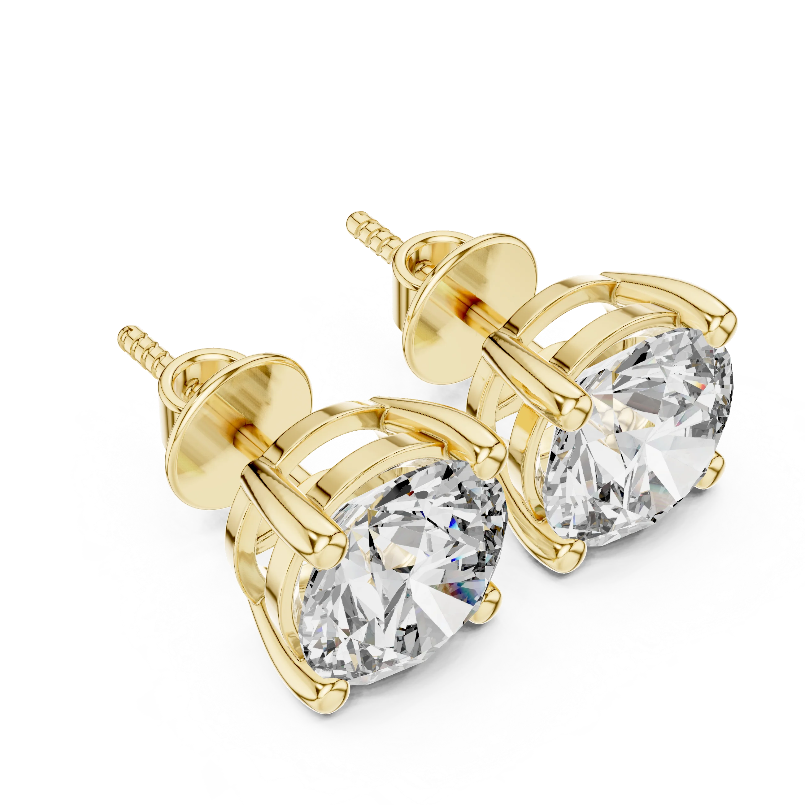 Timeless Brilliance Round Diamond Stud Earrings