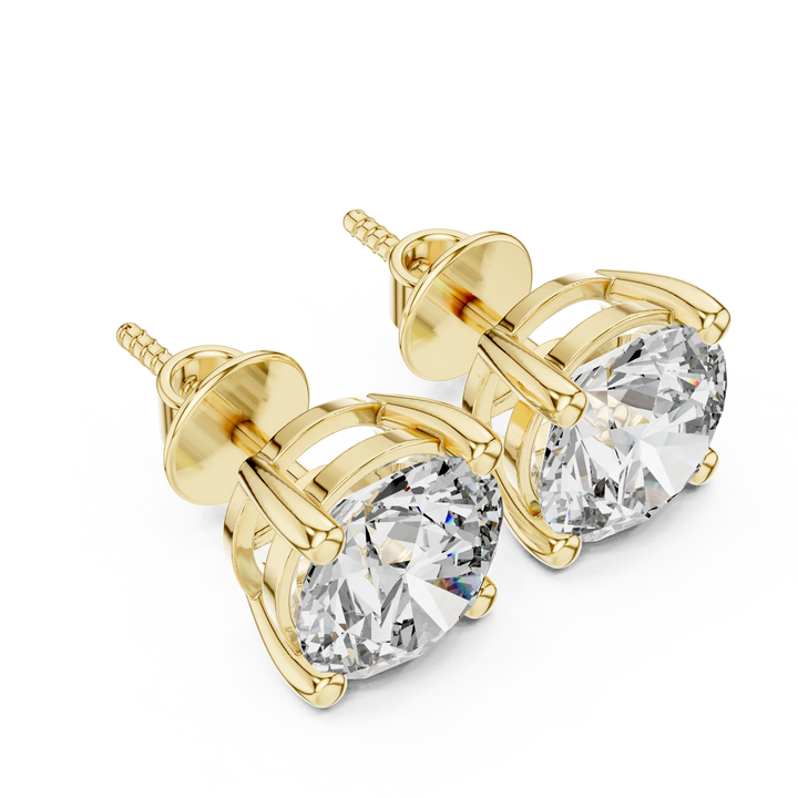 Timeless Brilliance Round Diamond Stud Earrings