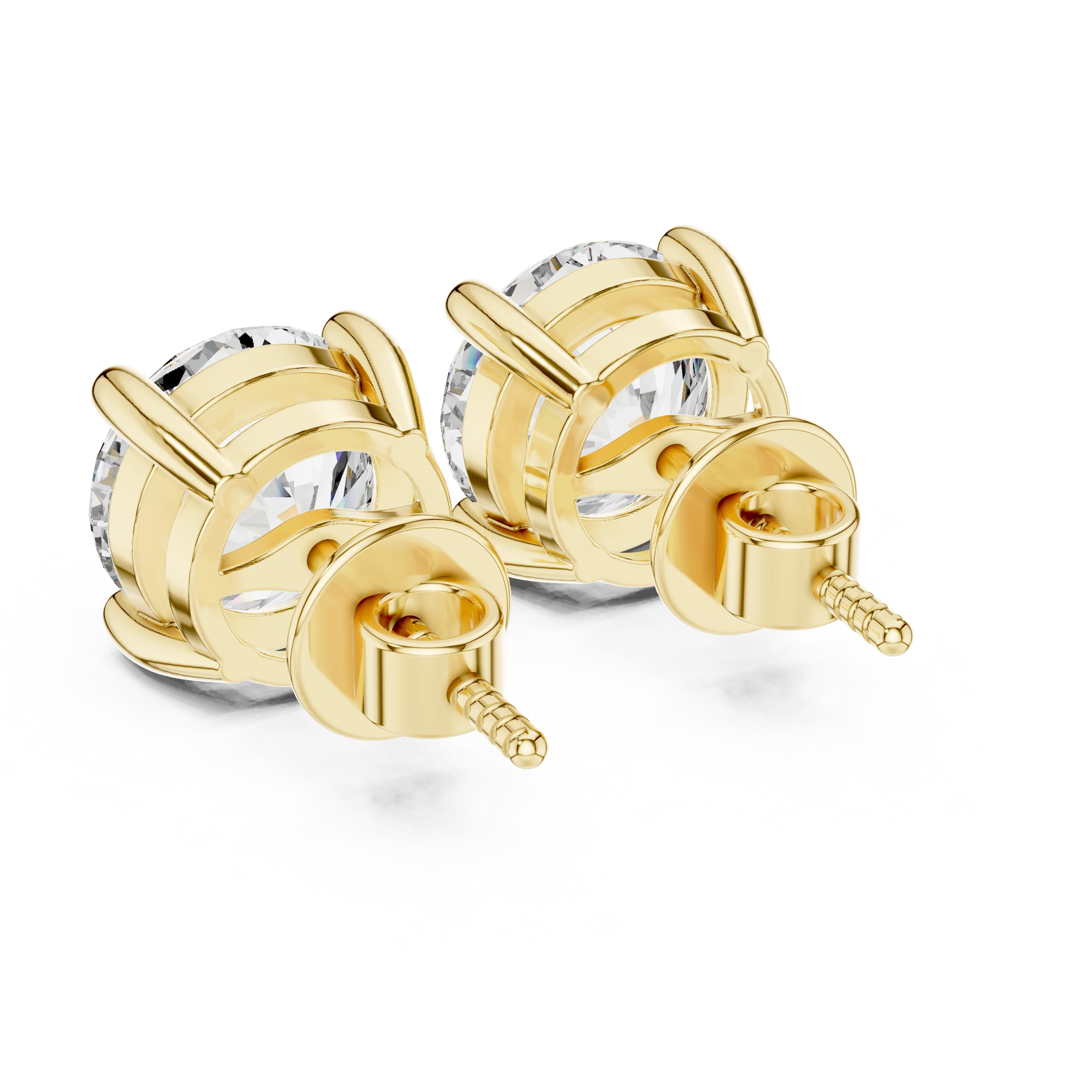 Timeless Brilliance Round Diamond Stud Earrings